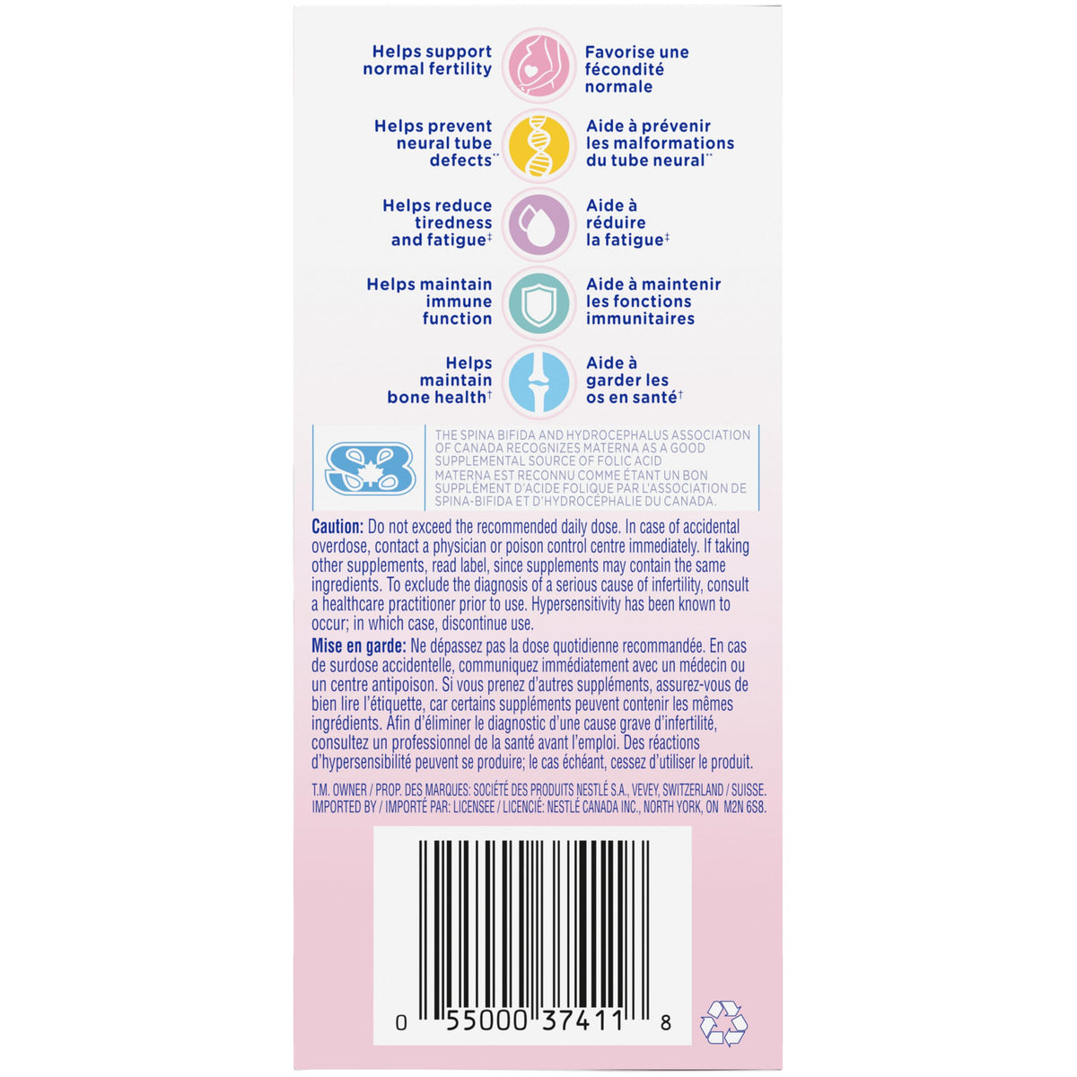 NESTLÉ Materna Prenatal Multivitamin Supplement | Folic Acid | 100 Tablets 🍁 All In One Marketplace Canada