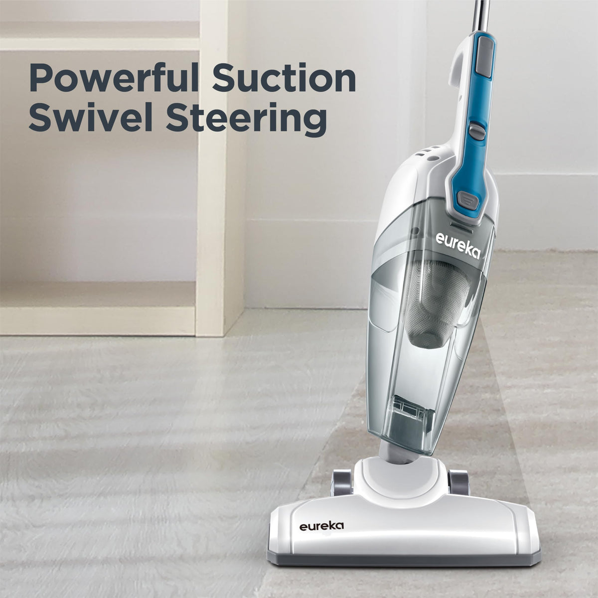 Eureka Home Lightweight Corded Stick Vacuum Cleaner, Powerful Suction Convenient Small Vacuum for Hard Floor, 3-in-1 Hand Vacuum, Aqua Blue, NES100 🍁 All In One Marketplace Canada