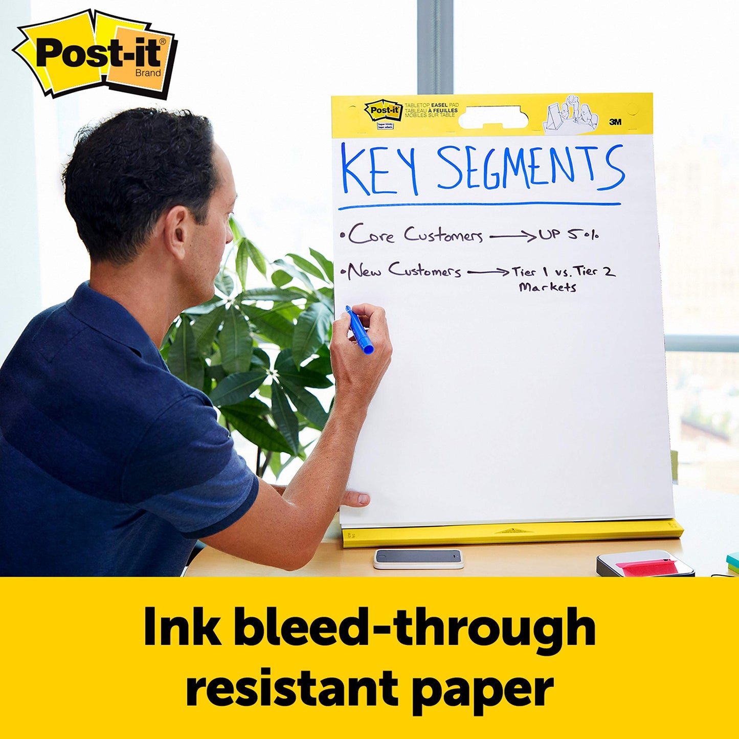 Post-it Super Sticky Tabletop Easel Pad, Great for Virtual Teachers and Students, 20 x 23 Inches, 20 Sheets/Pad, 1 Pad (563R), Portable White Premium Self Stick Flip Chart Paper, Built-in Easel Stand 🍁 All In One Marketplace Canada