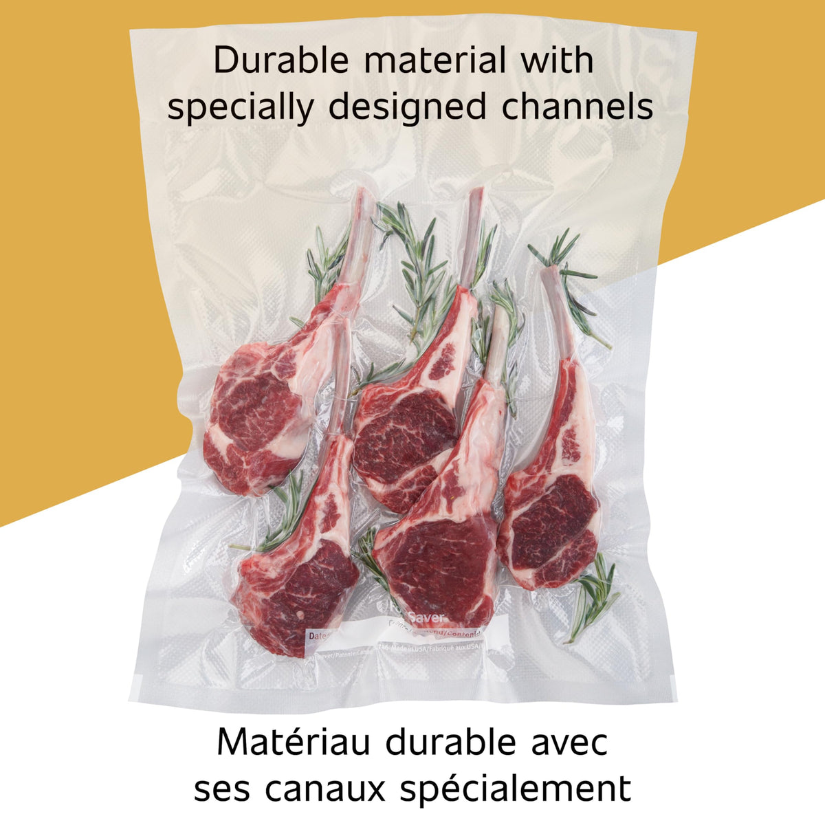 FoodSaver Vacuum Seal Rolls Variety Pack, Vacuum Sealer Rolls for Custom Length Airtight Food Storage Bags and Sous Vide, BPA-Free, 3 Rolls (11" x 16') and 2 Rolls (8" x 20') - 5 Total 🍁 All In One Marketplace Canada