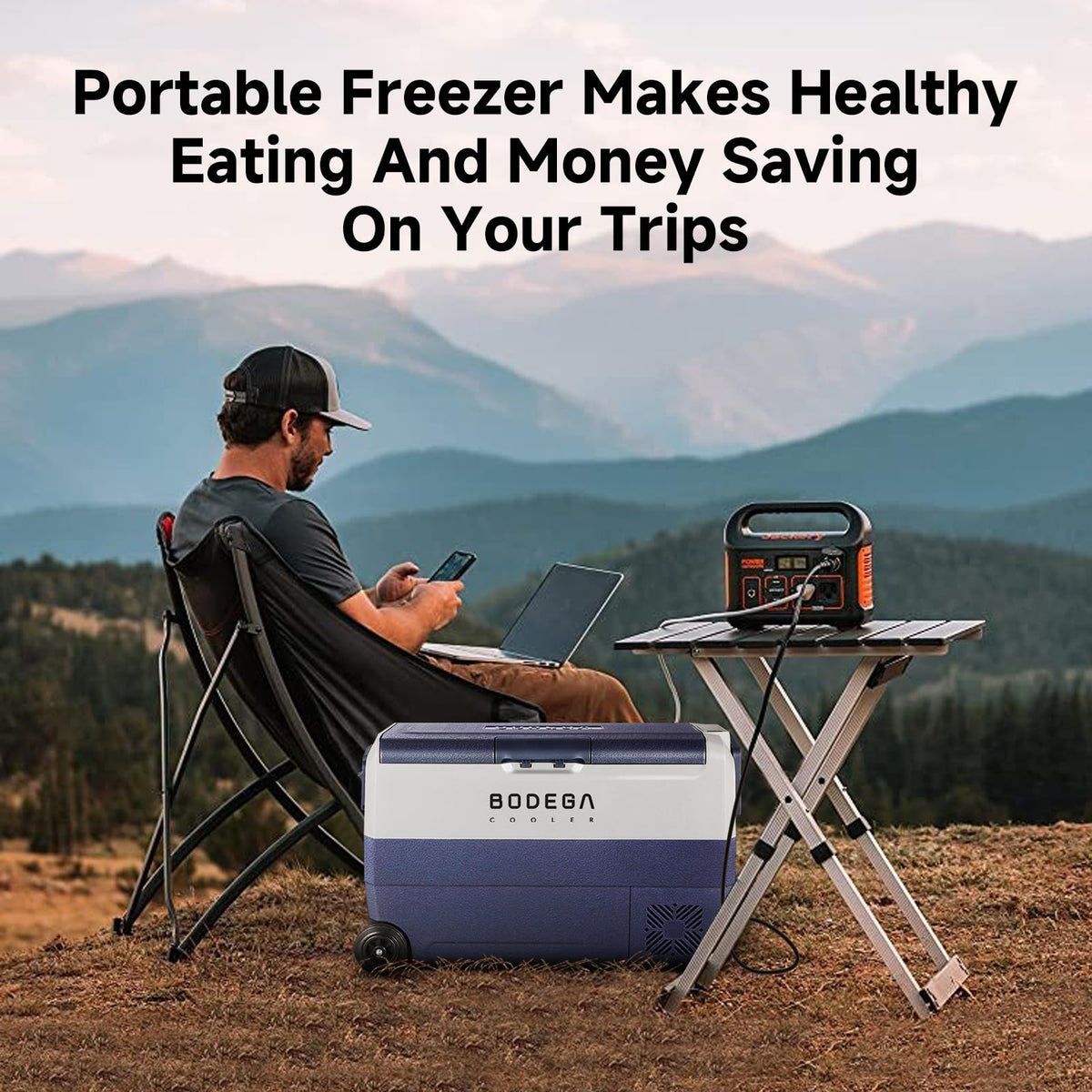 BODEGACOOLER 12 Volt Portable Refrigerator,53 Quart Car Fridge Dual Zone -4℉-68℉,50L Car Freezer APP Control,Electric Compressor Cooler 12/24V DC and 100-240V AC for RV,Camping,Travel,Truck,Vehicles 🍁 All In One Marketplace Canada