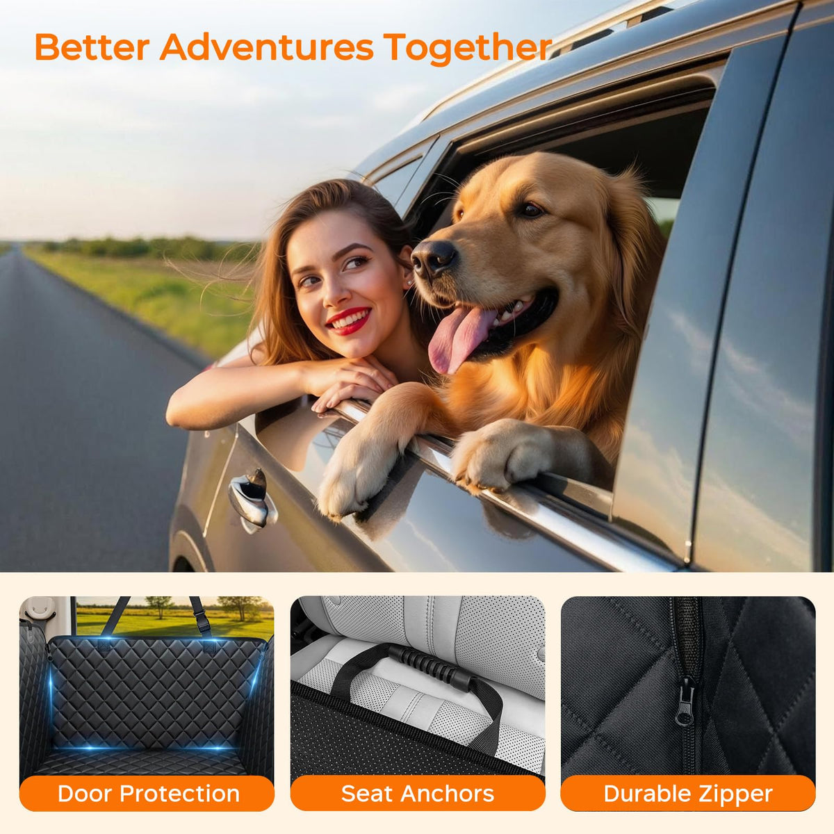 URPOWER Dog Car Seat Cover for Pets 100% Waterproof Seat Cover Hammock 600D Heavy Duty Scratch Proof Nonslip Durable Soft Back Seat Covers for Cars Trucks and SUVs 🍁 All In One Marketplace Canada