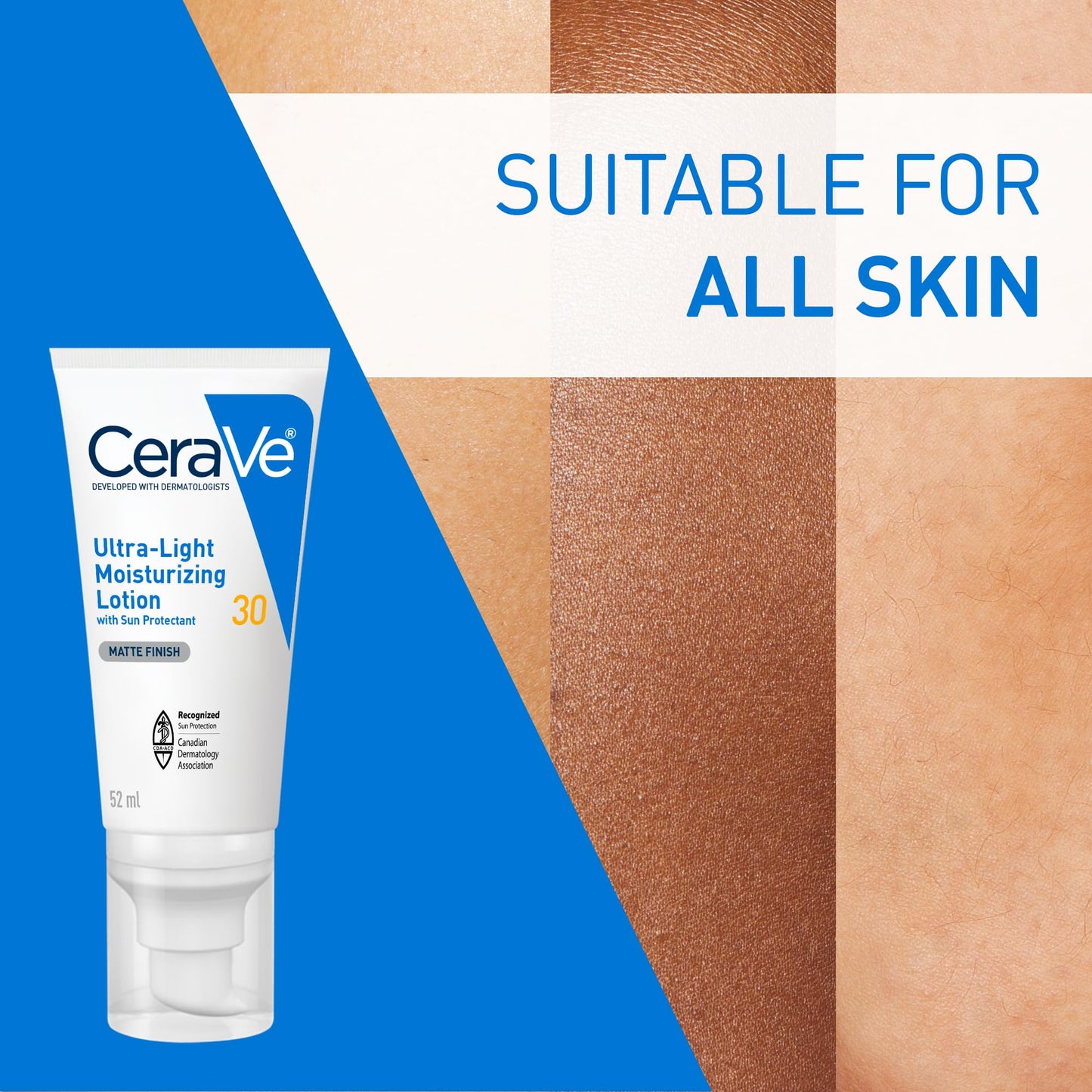 CeraVe Ultra-light Face Moisturizer with SPF 30. Hyaluronic Acid face sunscreen lotion for Men & Women, Normal to Oily & sensitive skin. Fragrance-Free, Oil-Free, Non-Comedogenic, Travel Size 52 ML 🍁 All In One Marketplace Canada