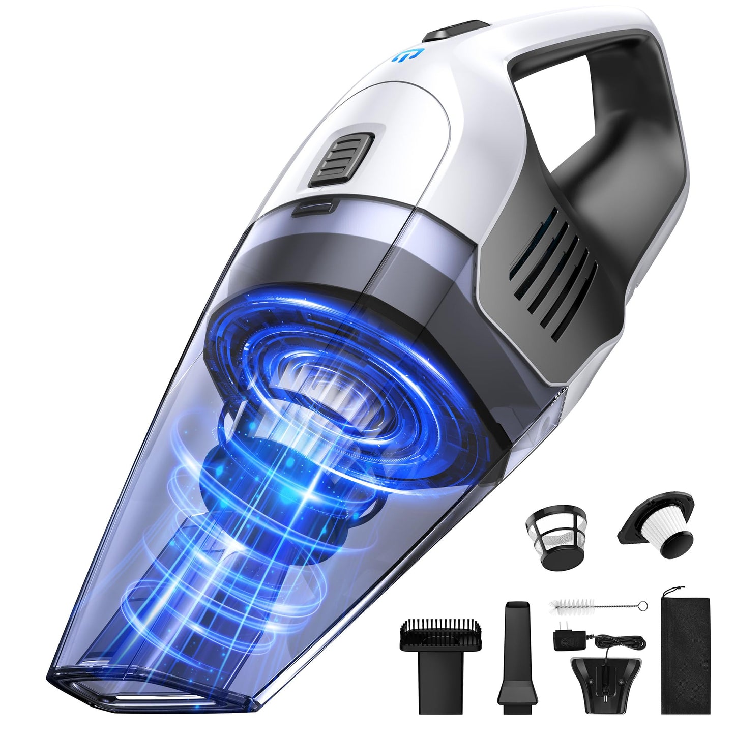 Handheld Vacuum Cleaner, Powerful Suction Portable Lightweight Hand Held Vacuum Cordless with 25-30Mins Long Runtime Rechargeable Battery Quick Charge for Home, Car, Carpet Stairs, Pet Hair Cleaning 🍁 All In One Marketplace Canada