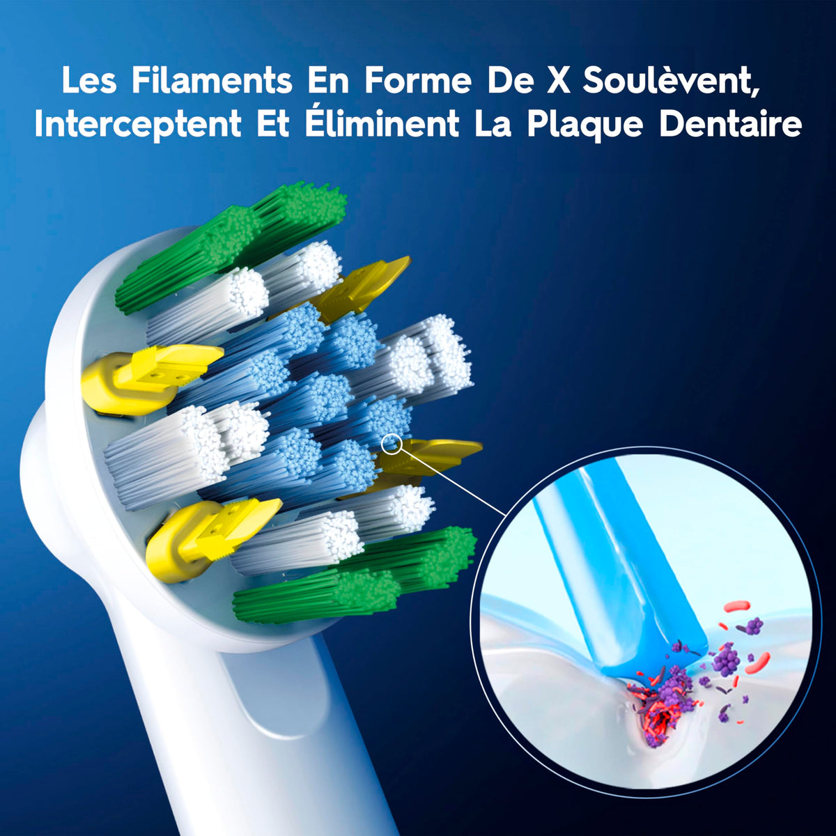 Oral-B FlossAction XFilaments Oral - B Electric Toothbrush Replacement Brush Heads Refill, White (5 Count) 🍁 All In One Marketplace Canada