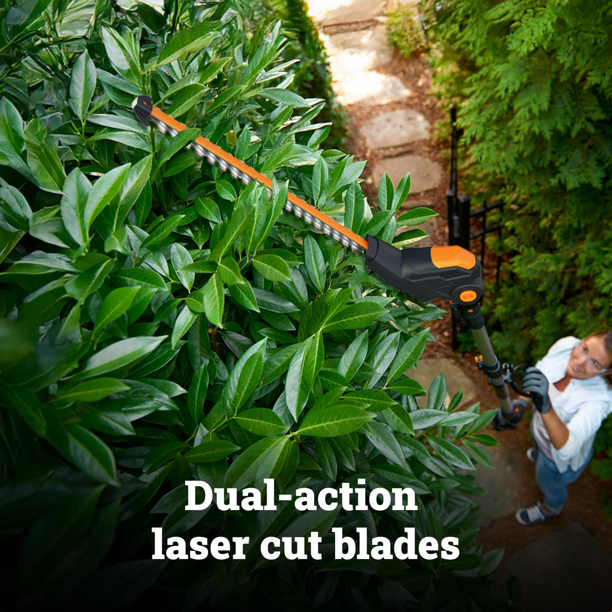 WORX WG252 20V 20" Cordless Hedge Trimmer, Reach Up to 12 Feet, Extended Pole, 180° Rotation Head, PowerShare – Battery & Charger Included 🍁 All In One Marketplace Canada