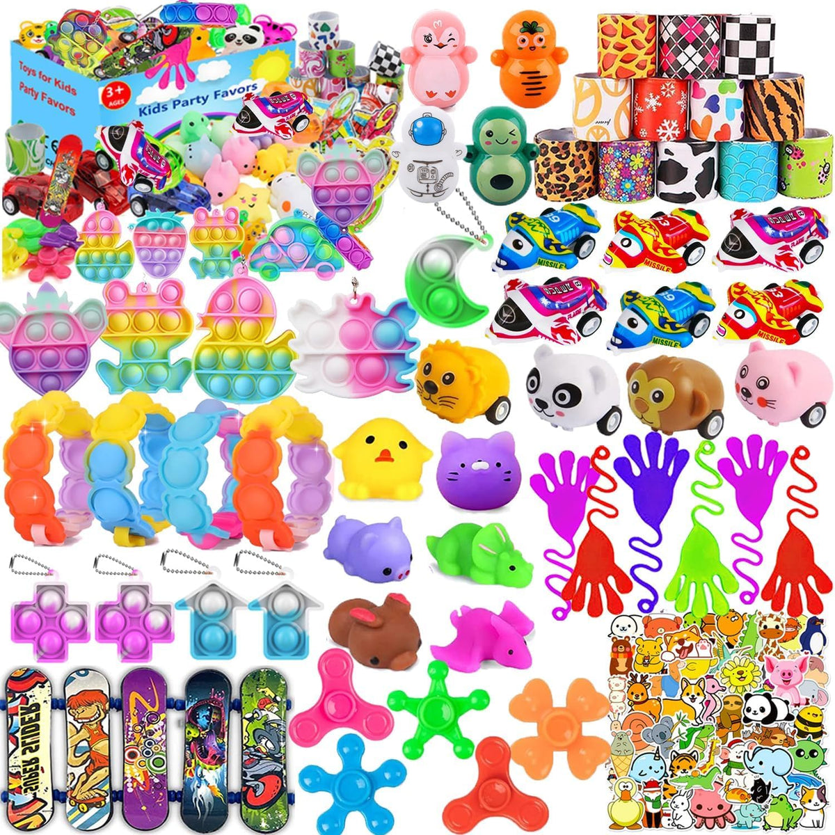 124 Pcs Party Favors for Kids 6-8 8-12, Birthday Gifts, Treasure Chest Toys, Carnival Prizes, School Classroom Party Supplies, Pinata Filler, Stocking Stuffers, Goodie Bag Items for Kids 🍁 All In One Marketplace Canada