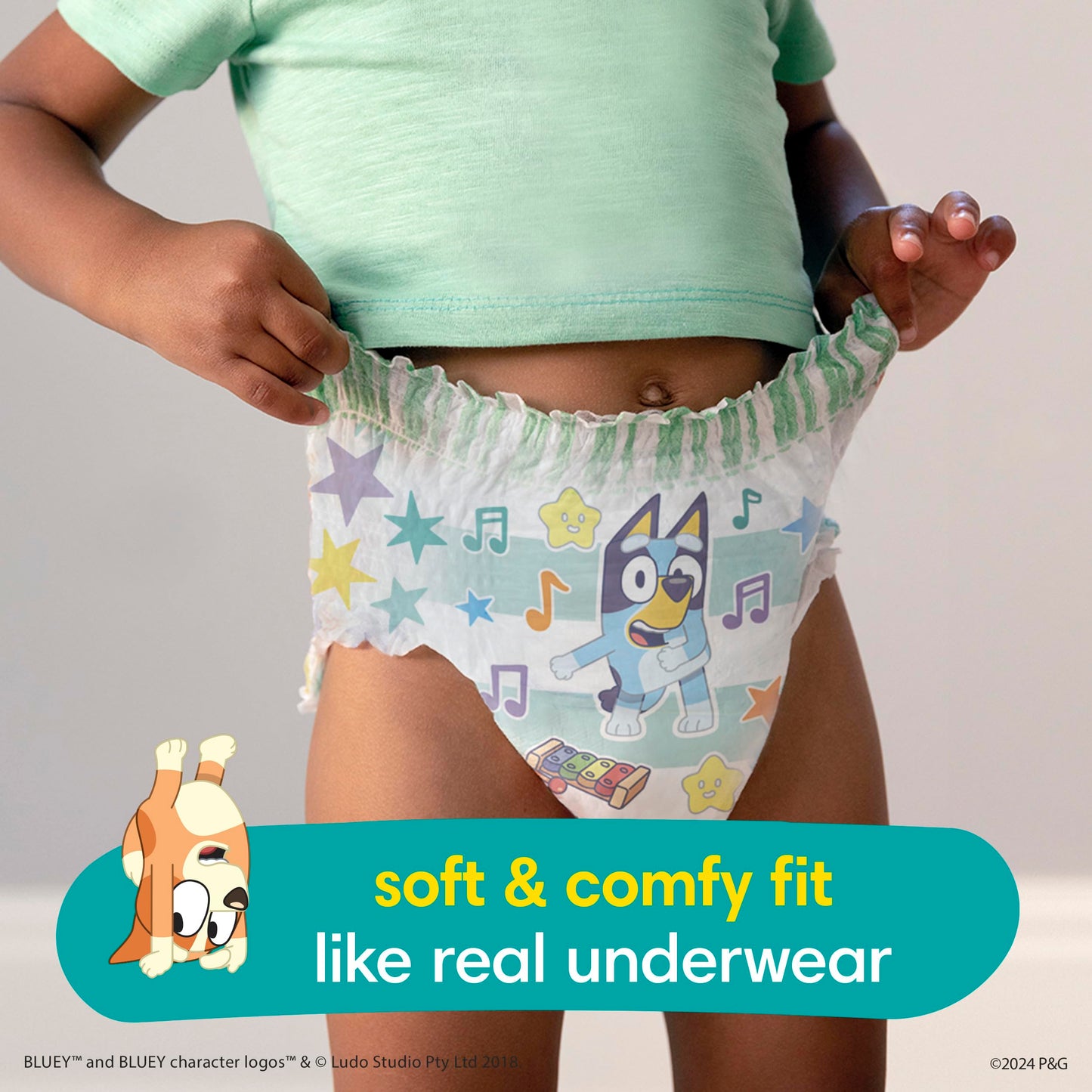 Pampers Easy Ups Girls & Boys Potty Training Pants, Size 7 (5T6T), Bluey Absorbent Training Underwear, Up to 100% Leakproof Day and Night, Hypoallergenic, 1 Pack (Count of 70) 🍁 All In One Marketplace Canada