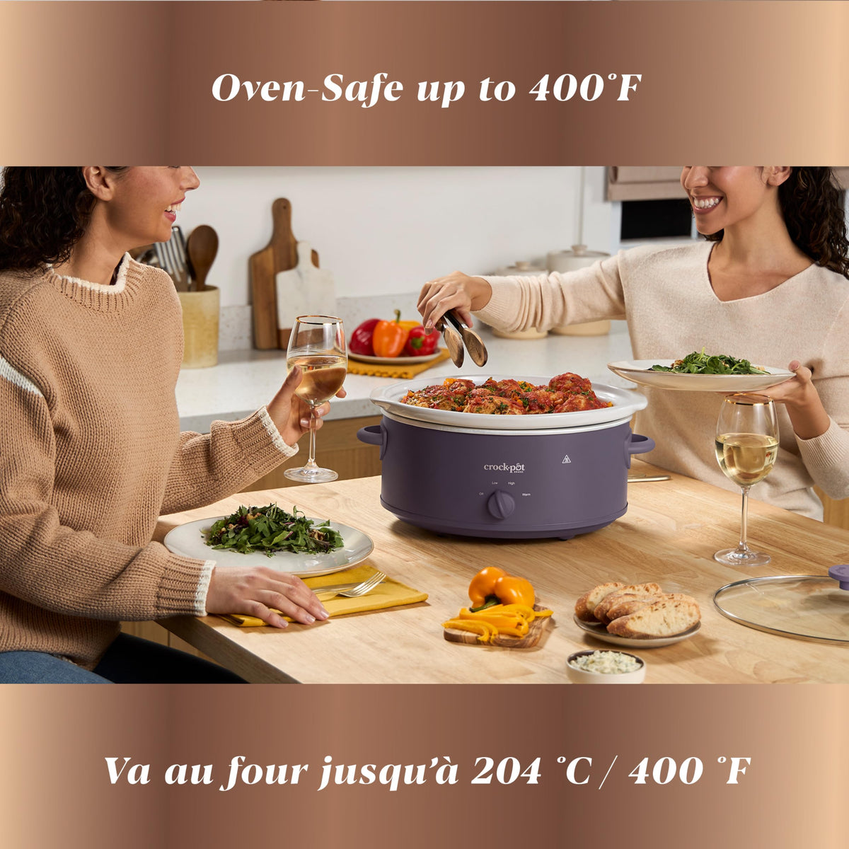 Crock-Pot Design Series 7-Quart Manual Slow Cooker, Purple Potato 🍁 All In One Marketplace Canada
