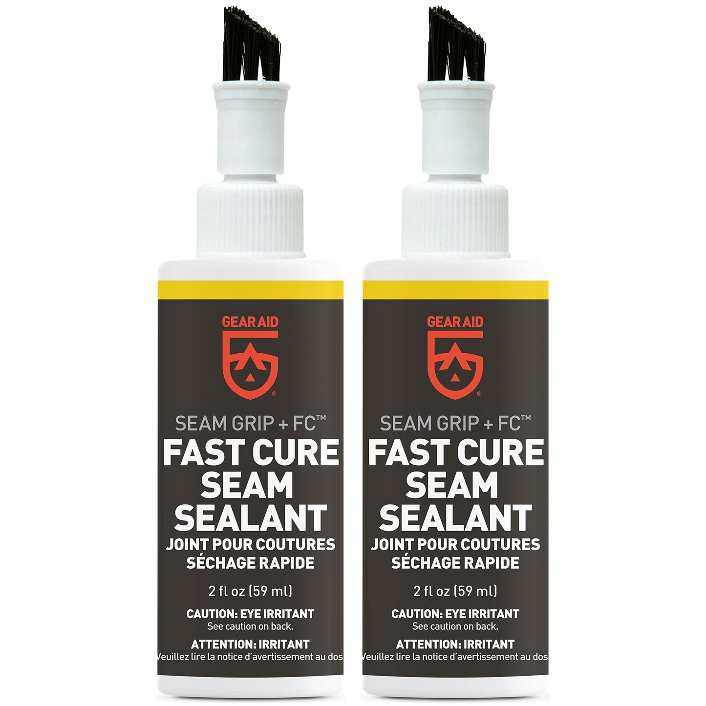 GEAR AID Seam Grip FC Fast Cure Sealant for Sealing Seams on Tents, Rainflies, Shelters, Awnings, Tarps and Pop-ups Made of Nylon, Vinyl, Clear, 2 fl oz, 2 Pack 🍁 All In One Marketplace Canada