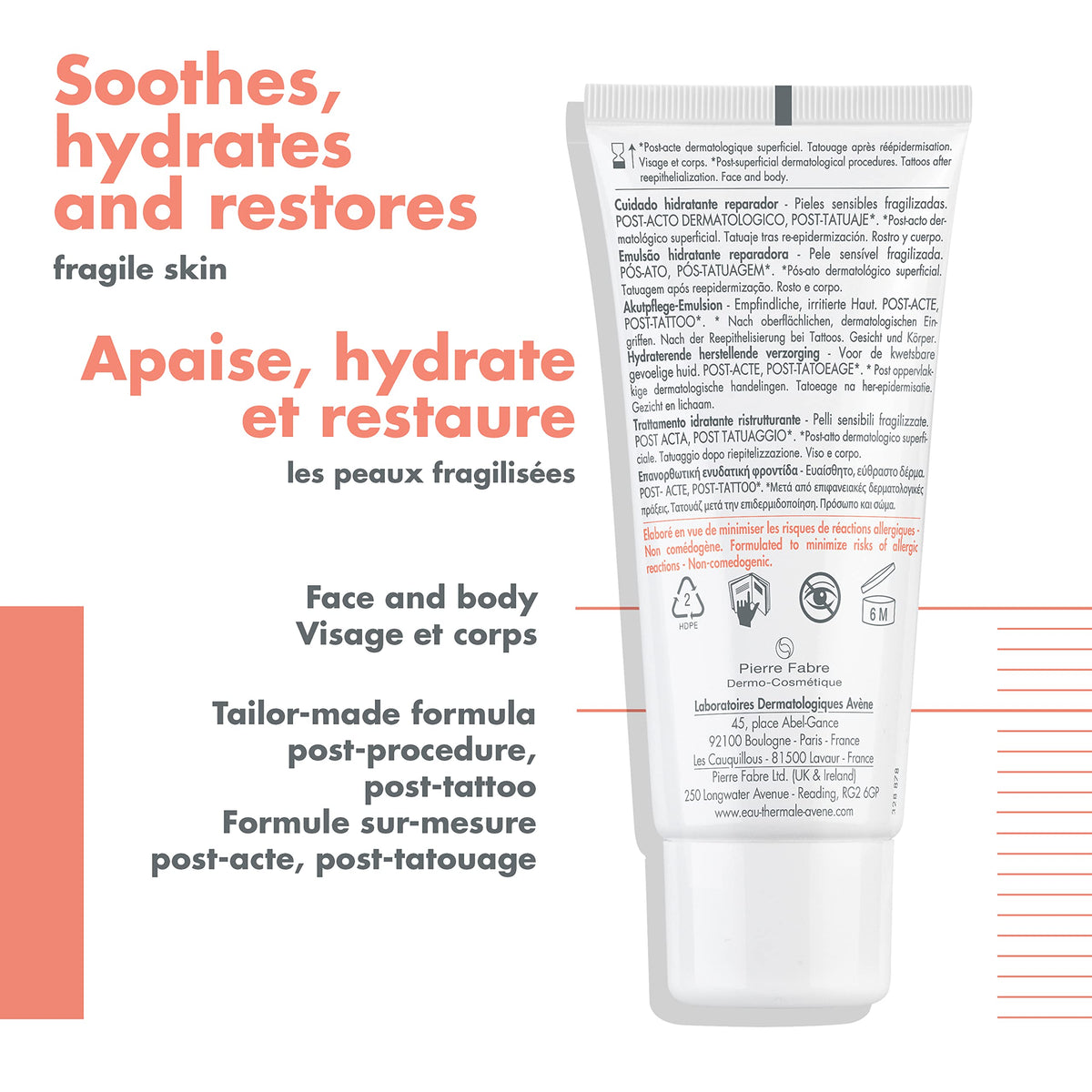 Eau Thermale Avene Cicalfate+ Hydrating Skin Recovery Emulsion, Superficial Dermatological Post-Procedure Skin Restore Emulsion Moisturizer, 40 ml 🍁 All In One Marketplace Canada