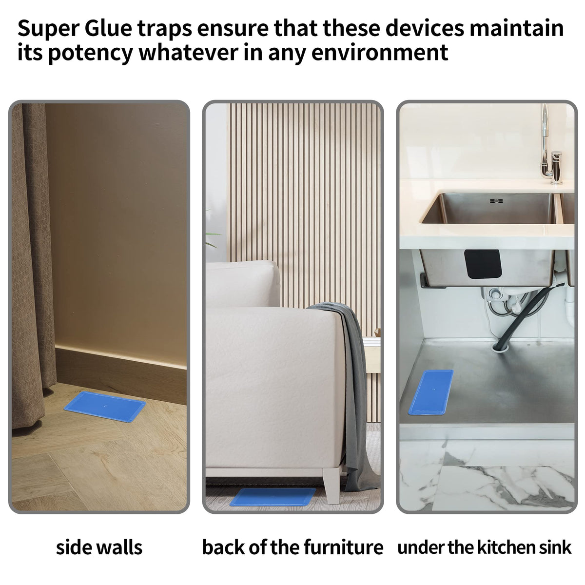 LULUCATCH Mouse Glue Traps 12 Pack, Larger & Heavier Plastic Sticky Glue Traps with Extra-Strong Adhesive for Mice, Rats, Sticky Mouse Trap for Indoor Use, Easy to Set. 🍁 All In One Marketplace Canada