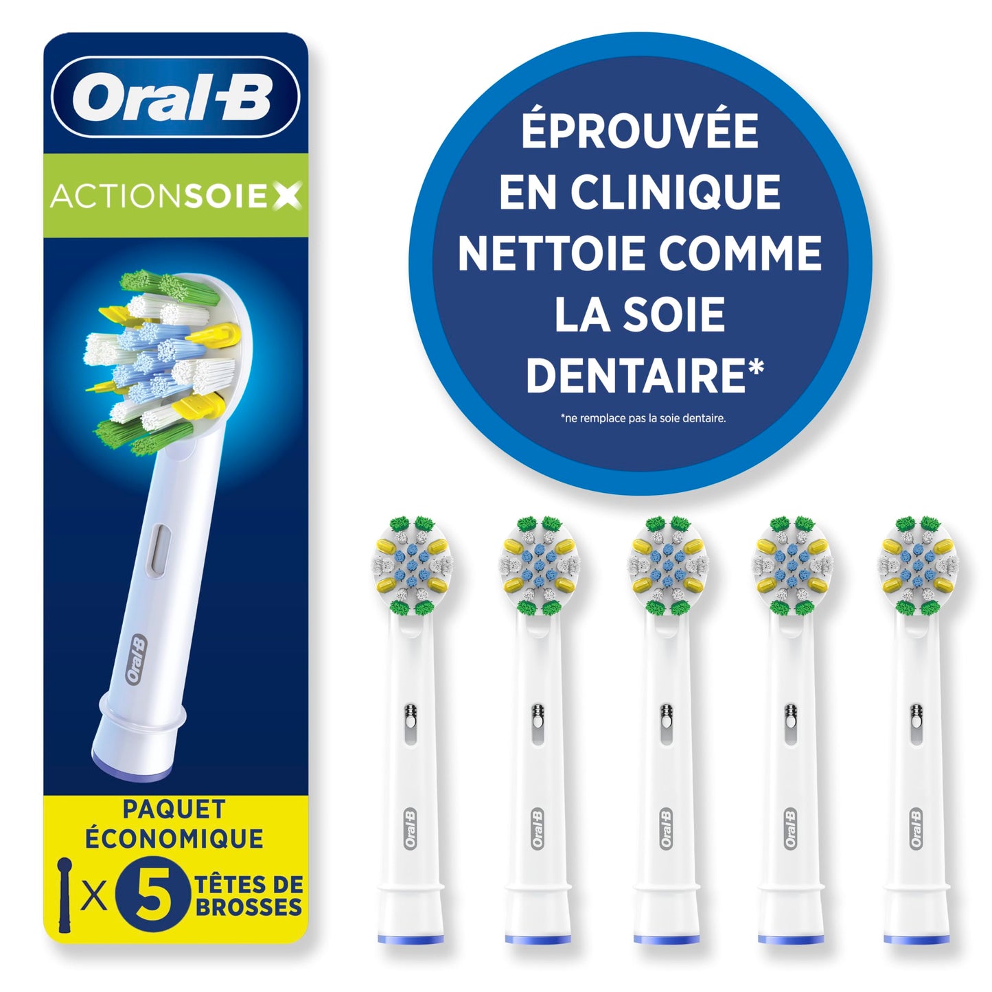 Oral-B FlossAction XFilaments Oral - B Electric Toothbrush Replacement Brush Heads Refill, White (5 Count) 🍁 All In One Marketplace Canada