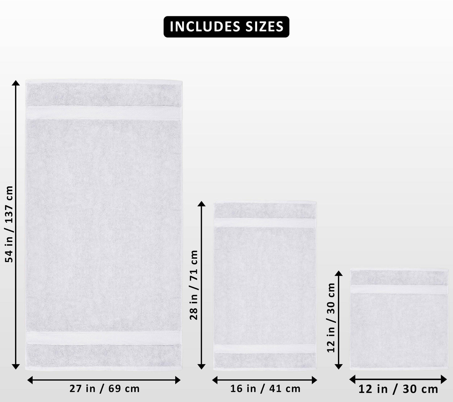 Utopia Towels 8 Piece Premium Towel Set, 2 Bath, 2 Hand, and 4 Wash Cloths, 600 GSM 100% Ring Spun Cotton Highly Absorbent Towels for Bathroom, Gym, Hotel, and Spa, White 🍁 All In One Marketplace Canada