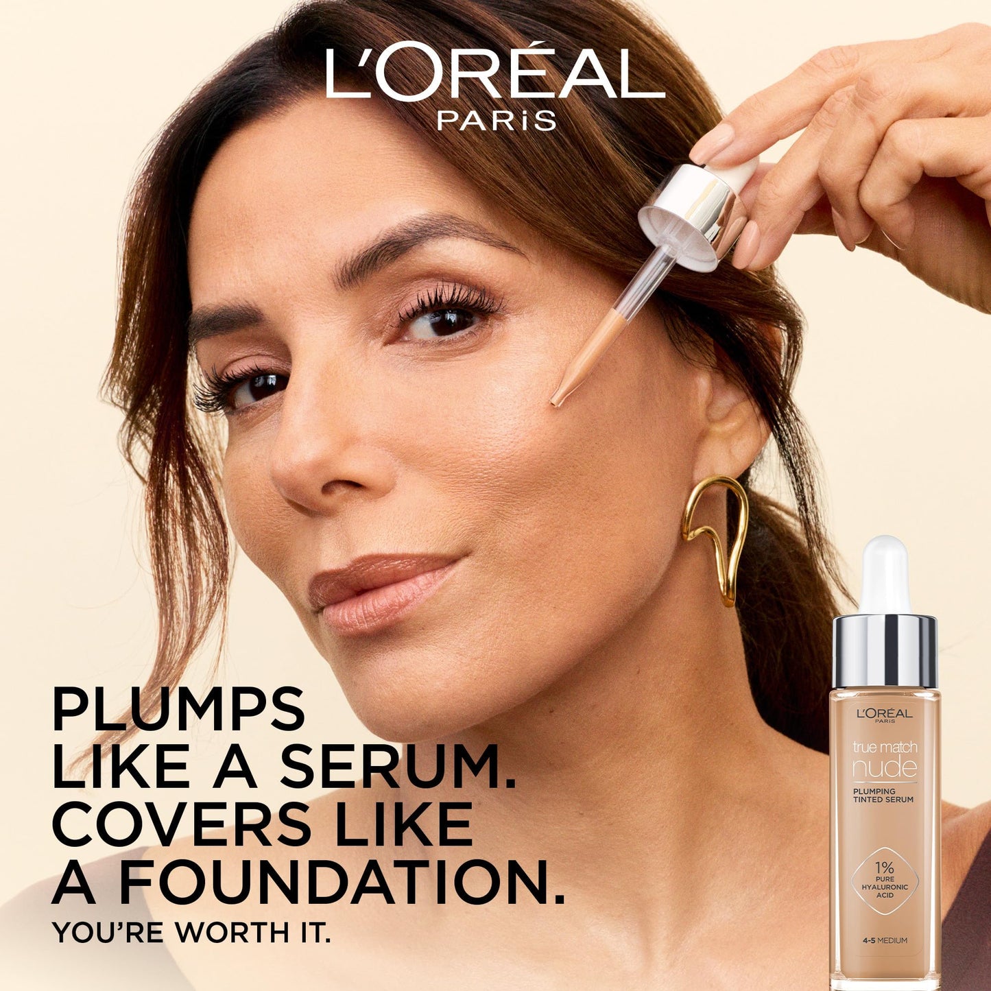 L’Oréal Paris True Match Nude Hyaluronic Foundation, Tinted Face Serum Foundation with Hyaluronic Acid for Lightweight Coverage and Instant Hydration, Radiant Finish- Very Light, 30 mL 🍁 All In One Marketplace Canada