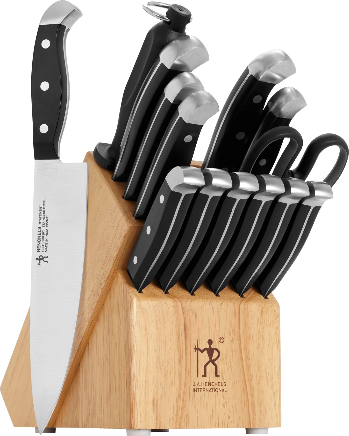 HENCKELS Premium Quality 15-Piece Knife Set with Block, Razor-Sharp, German Engineered Knife Informed by Over 100 Years of Masterful Knife Making, Lightweight and Strong, Dishwasher Safe 🍁 All In One Marketplace Canada