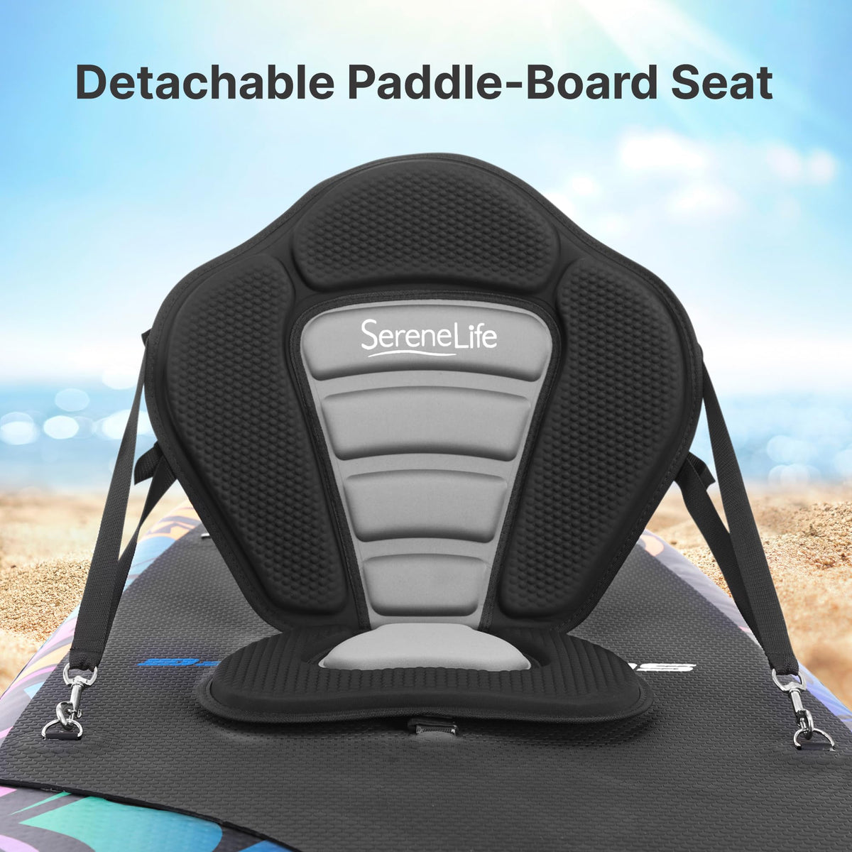 SereneLife Detachable Universal Paddle-Board Seat - Adjustable Paddle Board Seat, Form-Fitting Design for All Body Sizes, Large & Small, Compatible for Kayaks, Rowboats, Fishing Boats 🍁 All In One Marketplace Canada