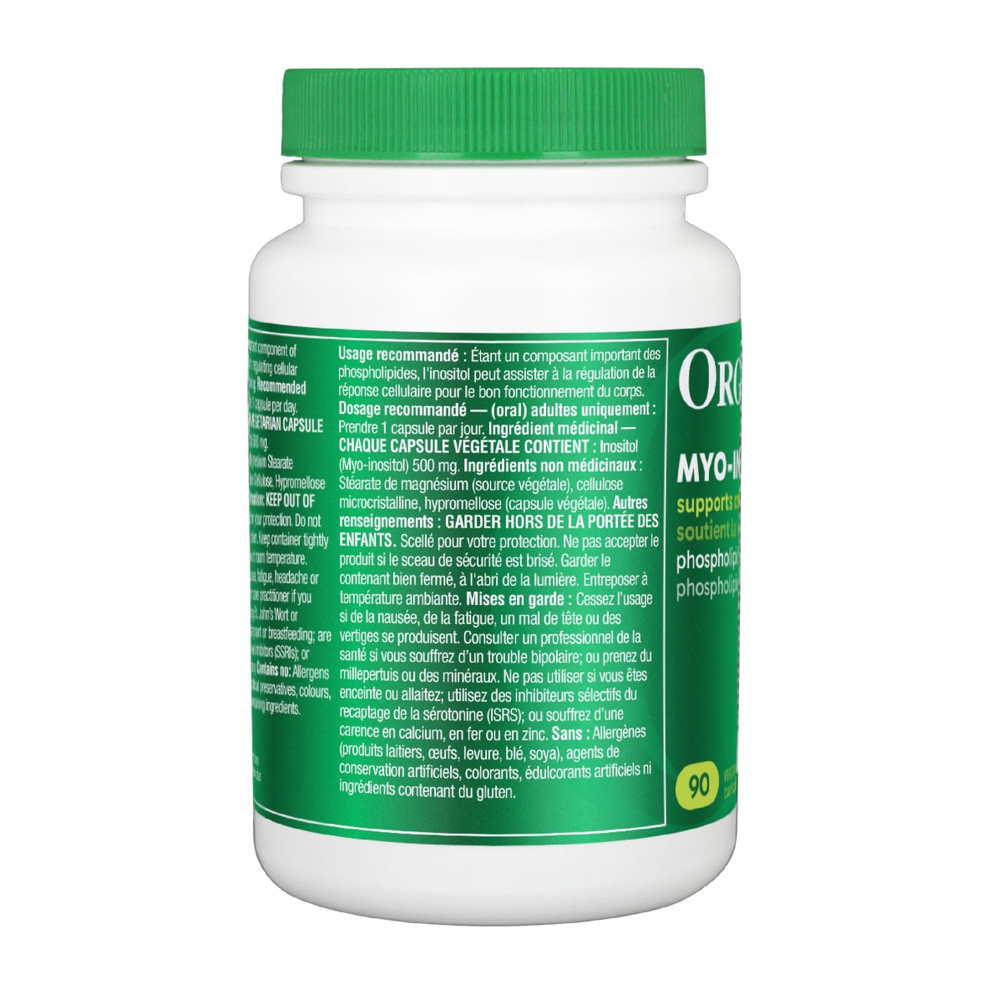 Organika Canadian-Made Inositol (Myo-Inositol)- Cellular Response, Mood Balance, Insulin Support- 90vcaps 🍁 All In One Marketplace Canada