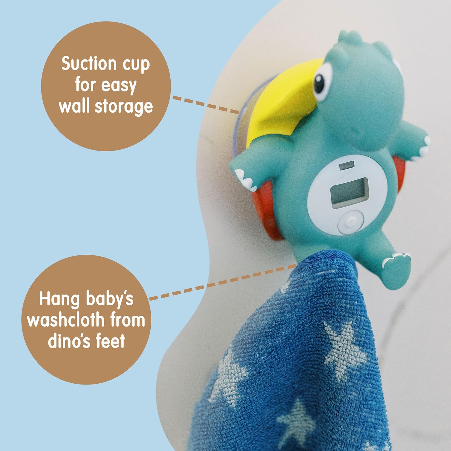 Dr. Brown's CleanUp Temposaurus Floating Bath Thermometer for Accurately Measuring Baby’s Bath Water Temperature, BPA Free 🍁 All In One Marketplace Canada