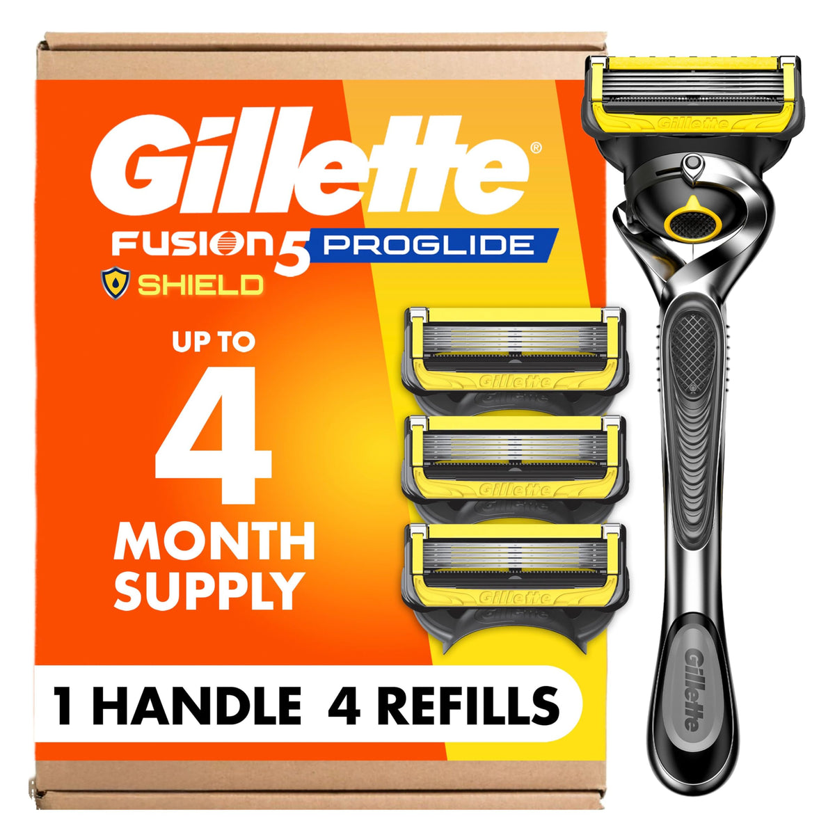 Gillette - ProGlide Shield Men's Razor, 1 Handle and 4 Refills 🍁 All In One Marketplace Canada