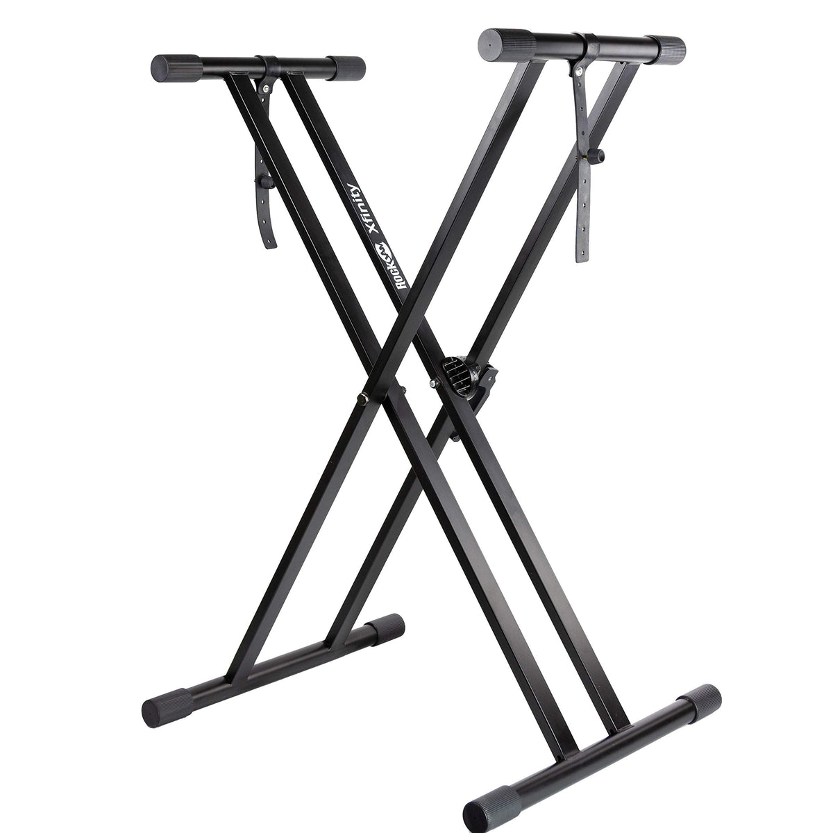 RockJam Xfinity Heavy-Duty, Double-X, Pre-Assembled, Infinitely Adjustable Piano Keyboard Stand with Locking Straps 🍁 All In One Marketplace Canada