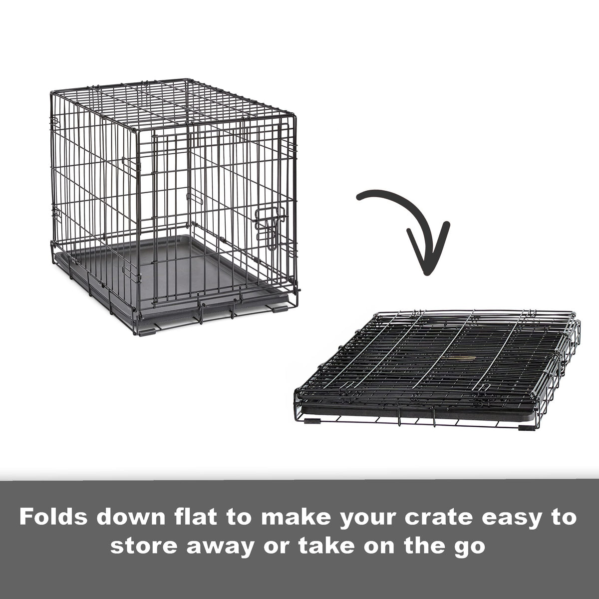 MidWest Homes for Pets 42-Inch New World Crate for Large Breeds, 71-90 lbs, Single Door Folding Dog Crate, Leak-Proof Tray & Secure Latch, Portable, Durable & Easy to Assemble 🍁 All In One Marketplace Canada