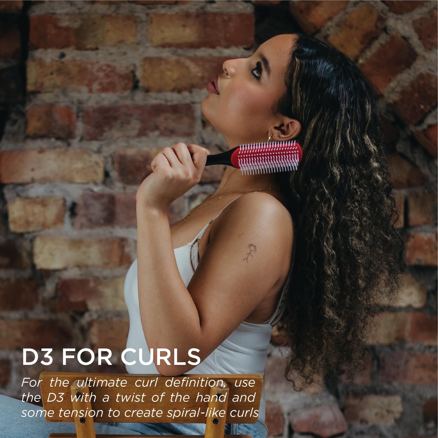 Denman D3 Original Curl Definer & Styler – 7‑Row Detangling Brush for Smooth, Defined Curls – Precision Styling Brush for Curly or Straight Hair – For Men and Women 🍁 All In One Marketplace Canada