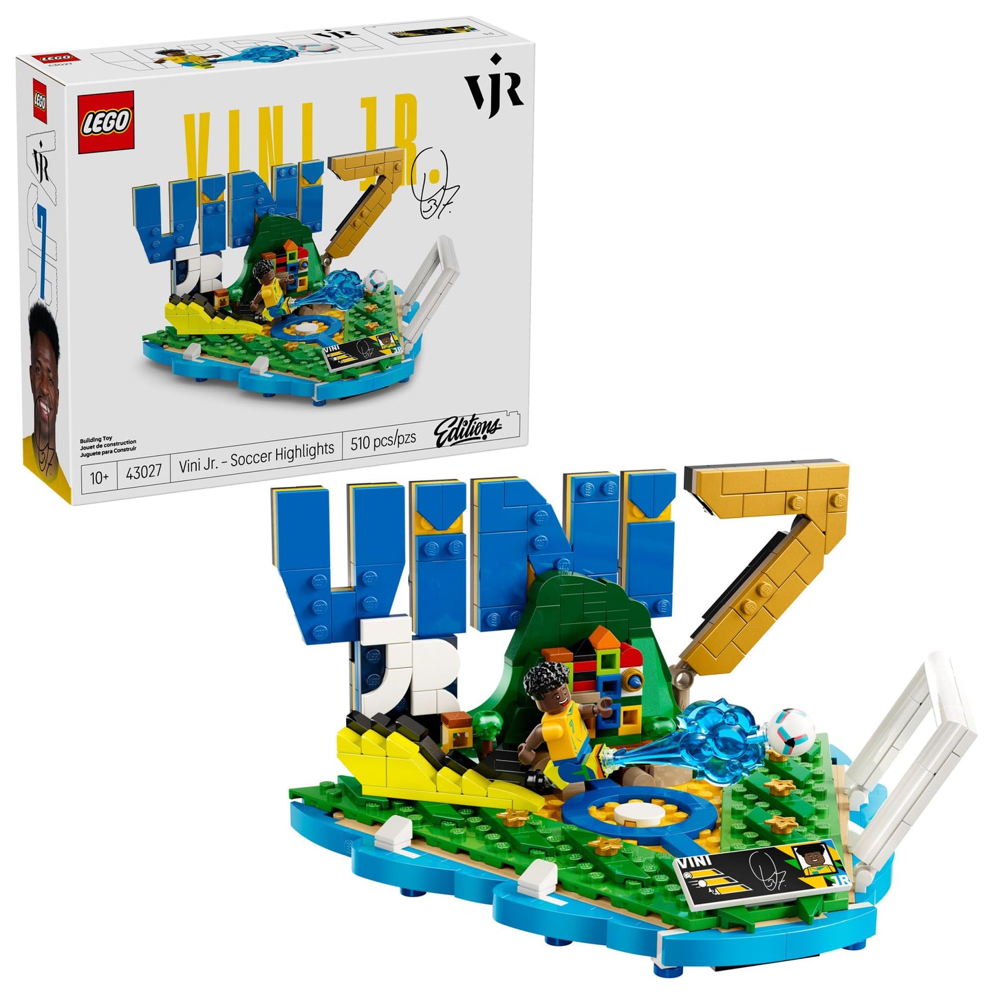 LEGO Editions Vini Jr. – Soccer Highlights - Building Set for Boys & Girls, Ages 10+ - Collectible Soccer Gift W/Plaque - Kids Bedroom or Shelf Decor - 43027 🍁 All In One Marketplace Canada