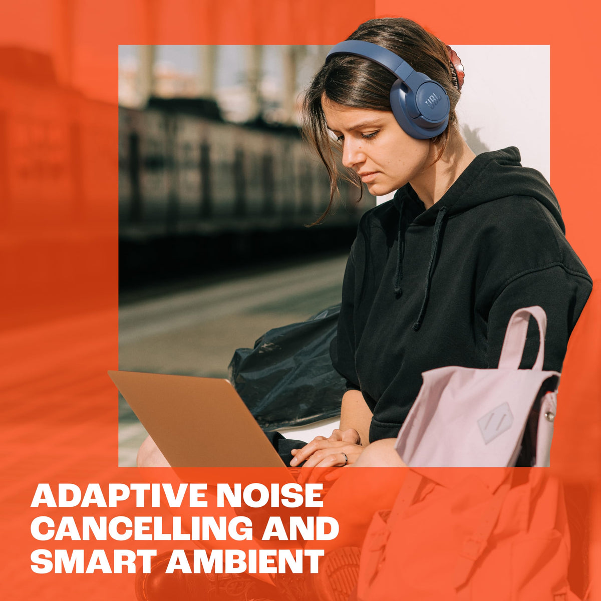 JBL Tune 770NC - Adaptive Noise Cancelling with Smart Ambient Wireless Over-Ear Headphones, Bluetooth 5.3, Up to 70H Battery Life with Speed Charge, Lightweight, Comfortable & Foldable Design (Blue) 🍁 All In One Marketplace Canada