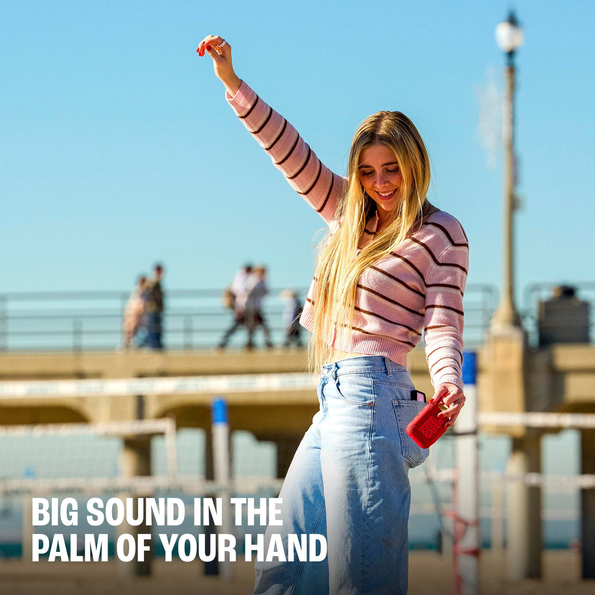 JBL Go 5 - Ultra-Portable Waterproof & Drop-Proof Speaker with JBL Legendary Sound & Ambient Edge Lighting, AirTouch Instant Stereo Pairing or Link Multiple Compatible Speakers via Auracast™ (Squad) 🍁 All In One Marketplace Canada