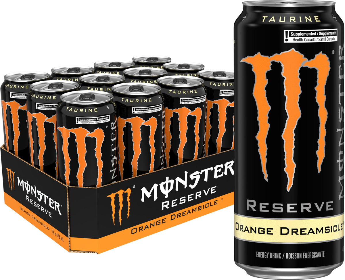 MONSTER ENERGY Reserve, Orange Dreamsicle, 473 mL Cans (12 Pack) – Energy Drink 🍁 All In One Marketplace Canada