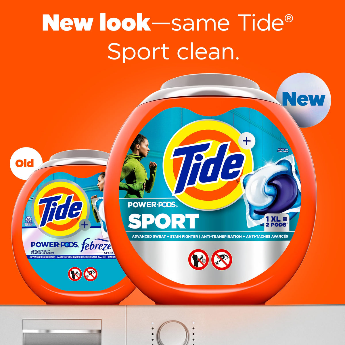 Tide Power Pods Sport Laundry Detergent Pacs, Advanced Sweat + Stain Fighter, 63 Count 🍁 All In One Marketplace Canada
