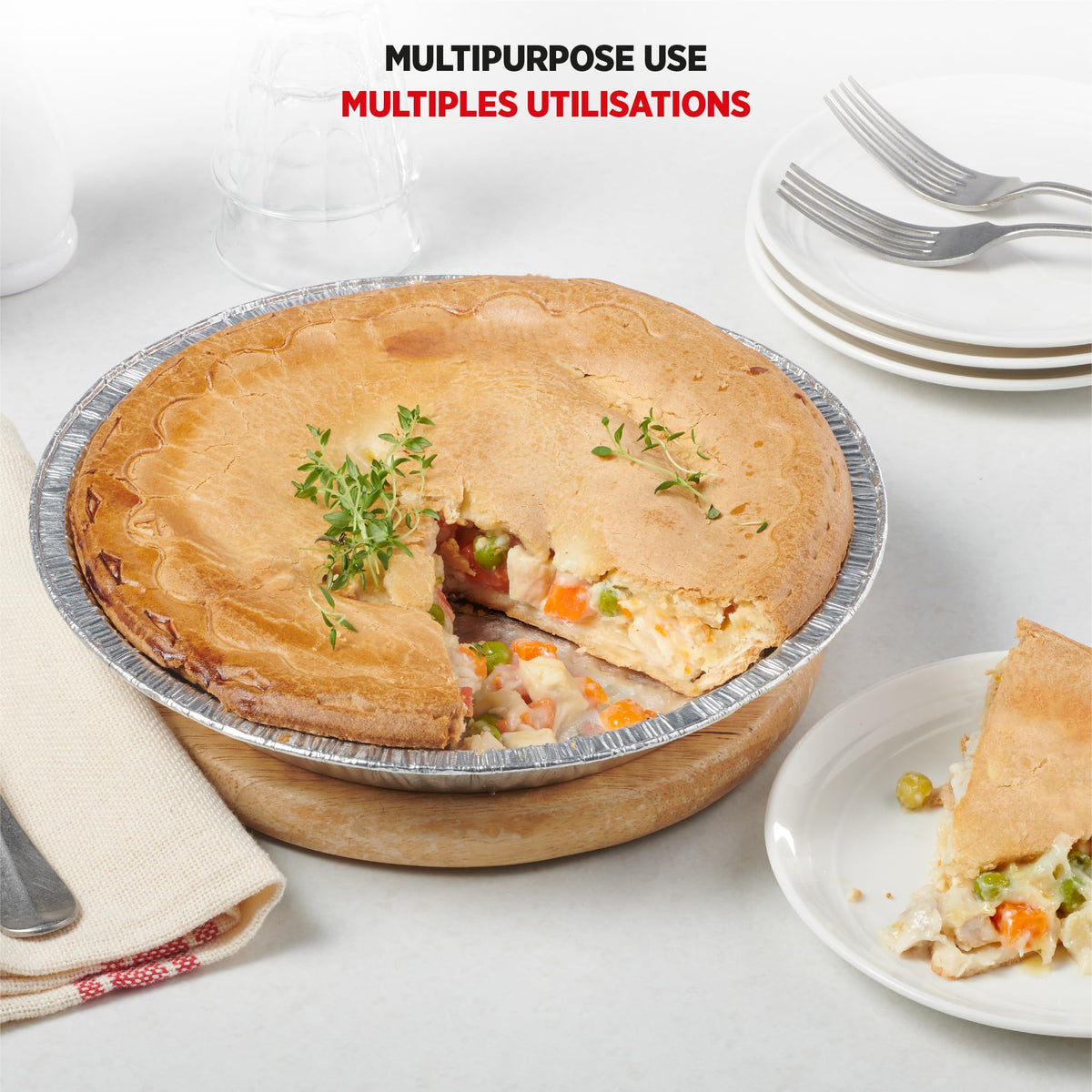 Starfrit 50-Pack Aluminum Pie Plates, 9", Disposable, Oven & Freezer Safe 🍁 All In One Marketplace Canada
