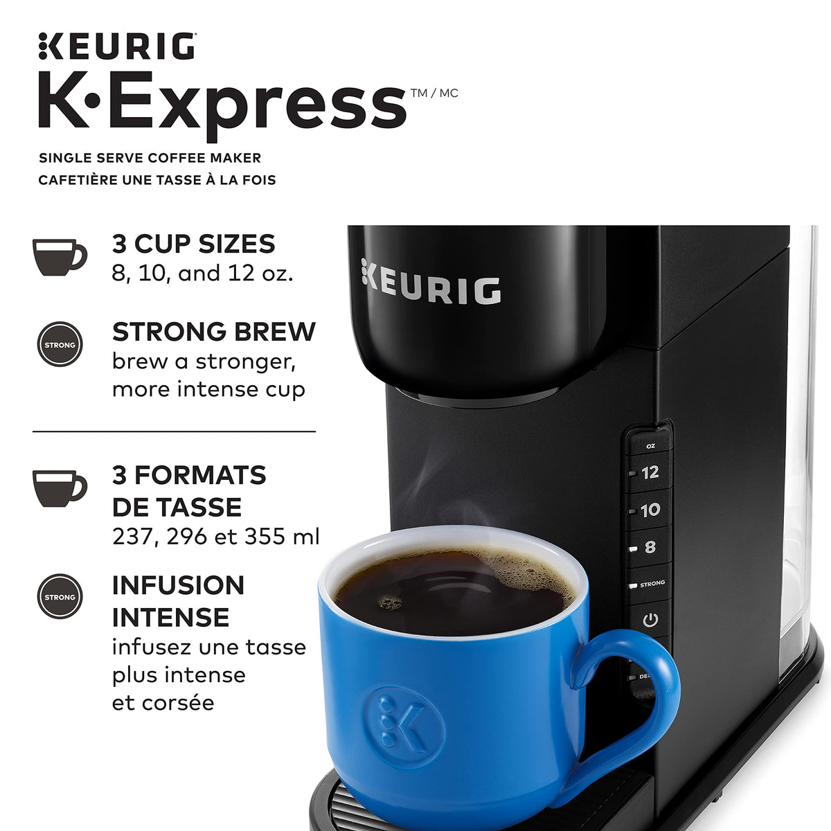 Keurig K-Express Single Serve K-Cup Pod Coffee Maker, Black, With A Removable Reservoir And Strong Button Function 🍁 All In One Marketplace Canada