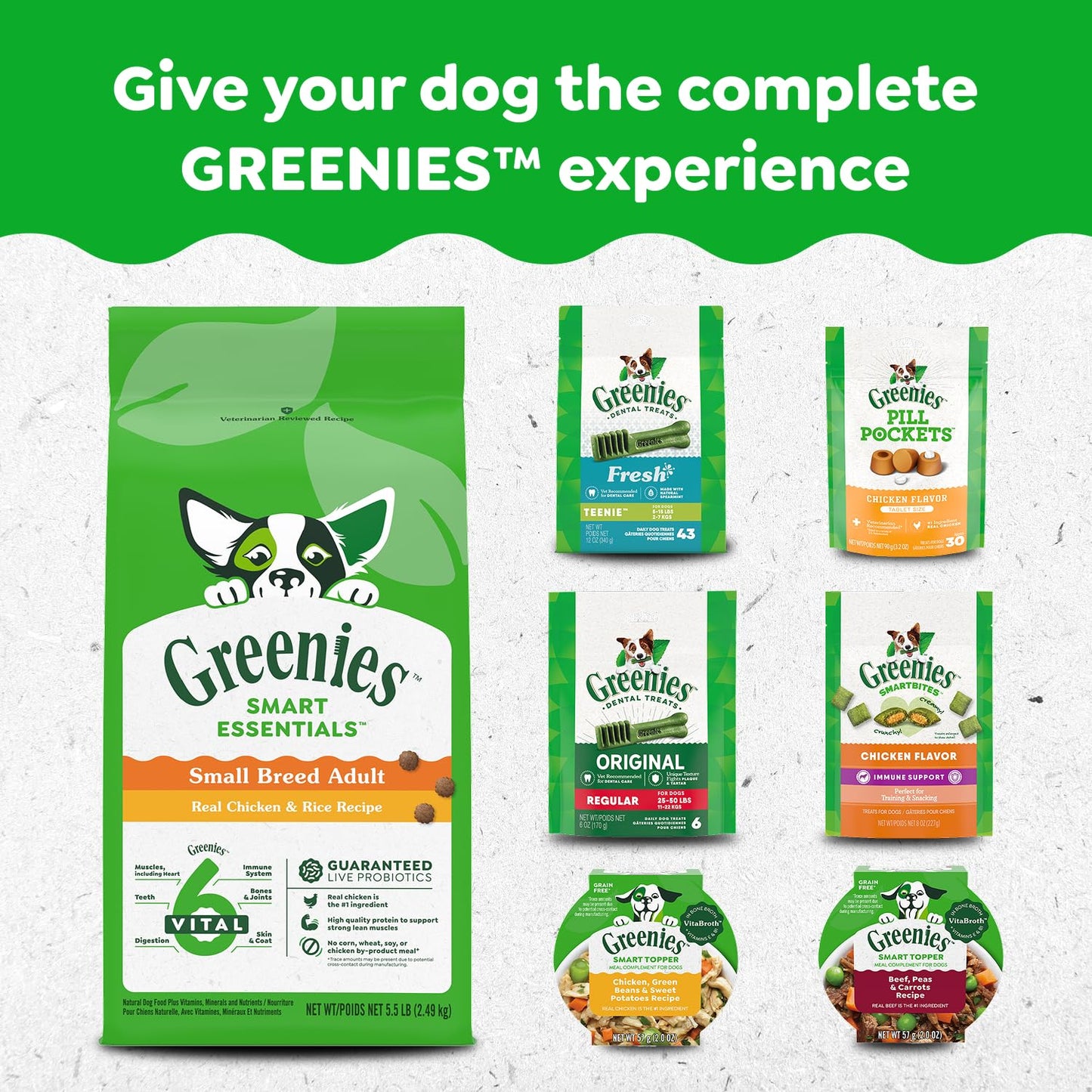 GREENIES Dog Treats Original Teenie Natural Dental Care, (43 Treats) 12oz. Pack 🍁 All In One Marketplace Canada