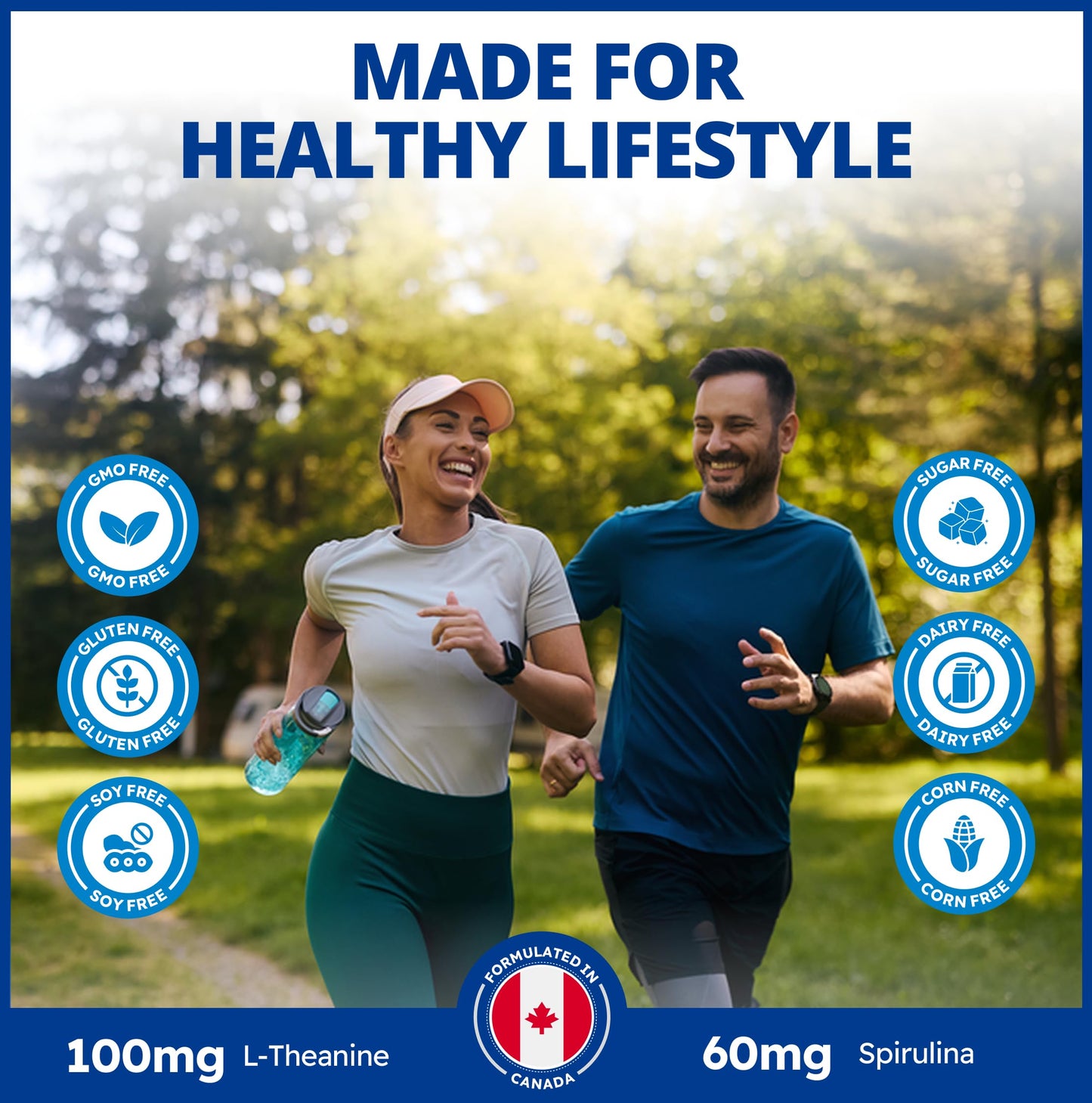 CanPrev Synergy B Complex 60 V-Caps 30-Day Supply - Vitamin B Supplement with L-Theanine 200mg - Complete B Complex Optimized with L-5-MTHF Activated Folate & Spirulina - Vegan, Non-GMO & Gluten-Free 🍁 All In One Marketplace Canada