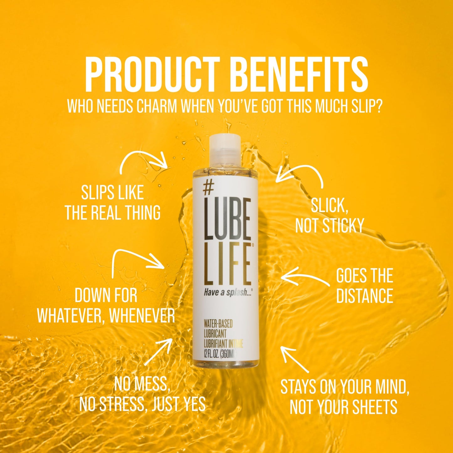 Lube Life Water-Based Personal Lubricant, Lube for Men, Women and Couples, Non-Staining, 12 Fl Oz (360 mL) 🍁 All In One Marketplace Canada