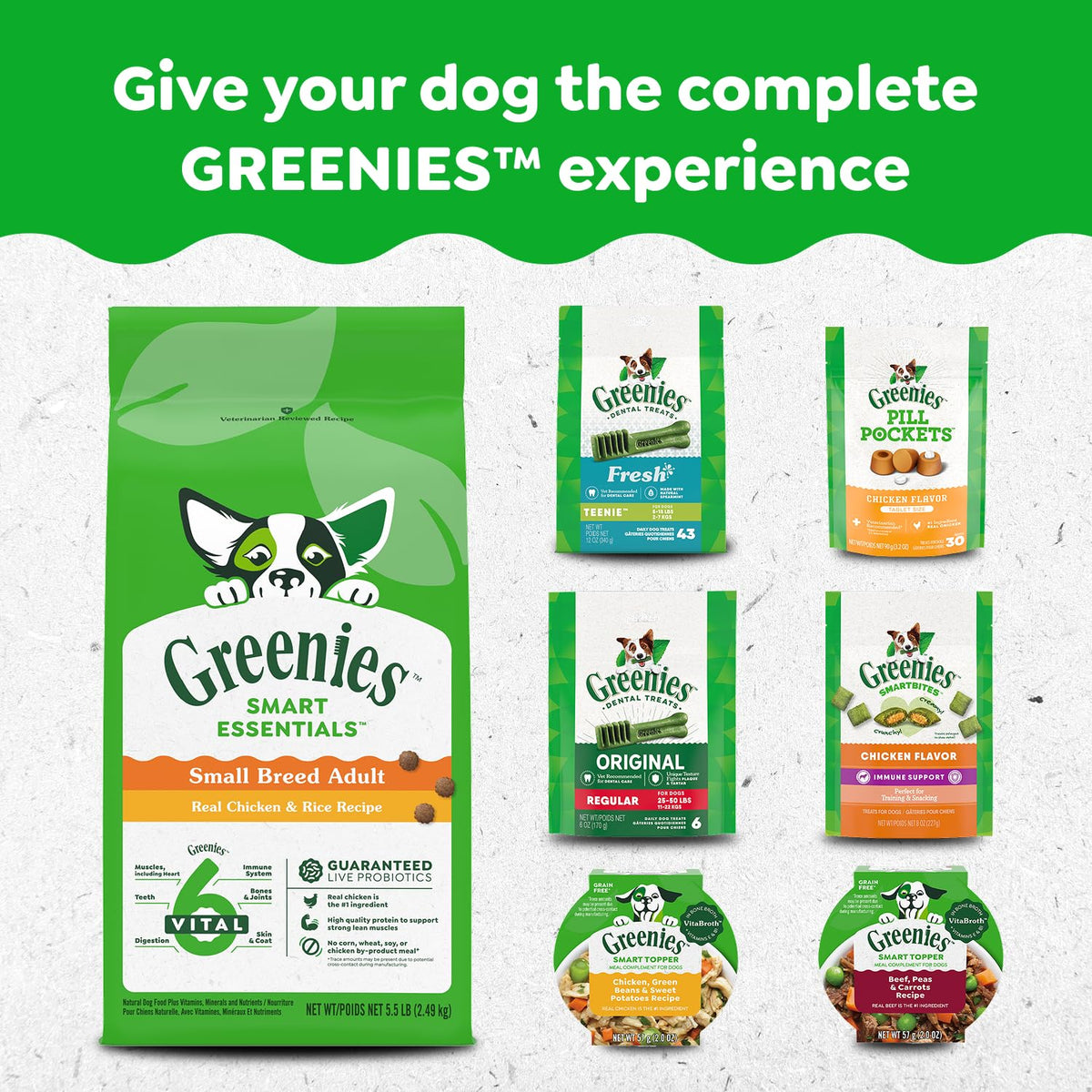 GREENIES Dog Treats Original Teenie Natural Dental Care, (130 Treats) 36oz. Pack 🍁 All In One Marketplace Canada