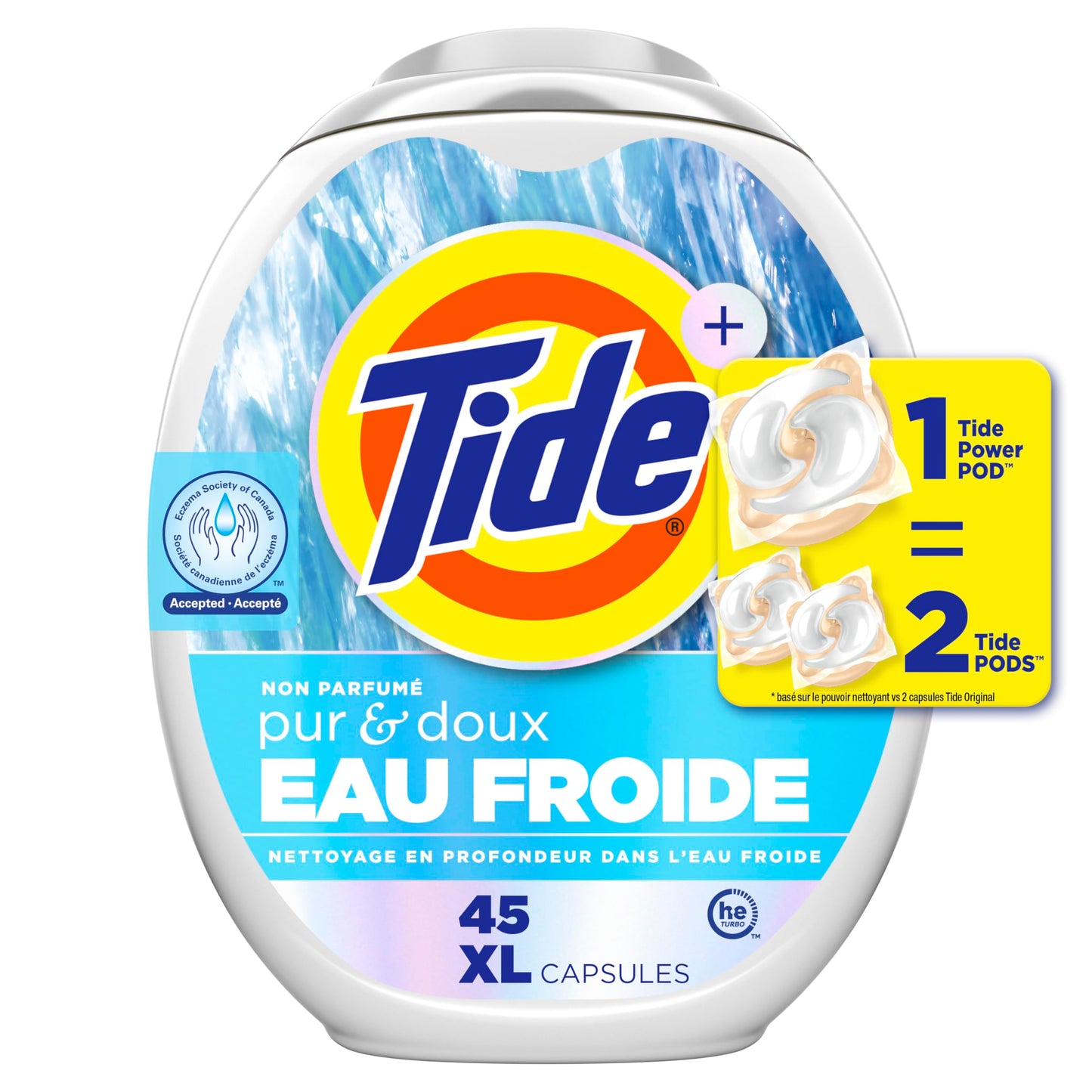 Tide PODS Free and Gentle Coldwater Laundry Detergent Pacs, 45 Count, Hypoallergenic Laundry Detergent Pacs 🍁 All In One Marketplace Canada