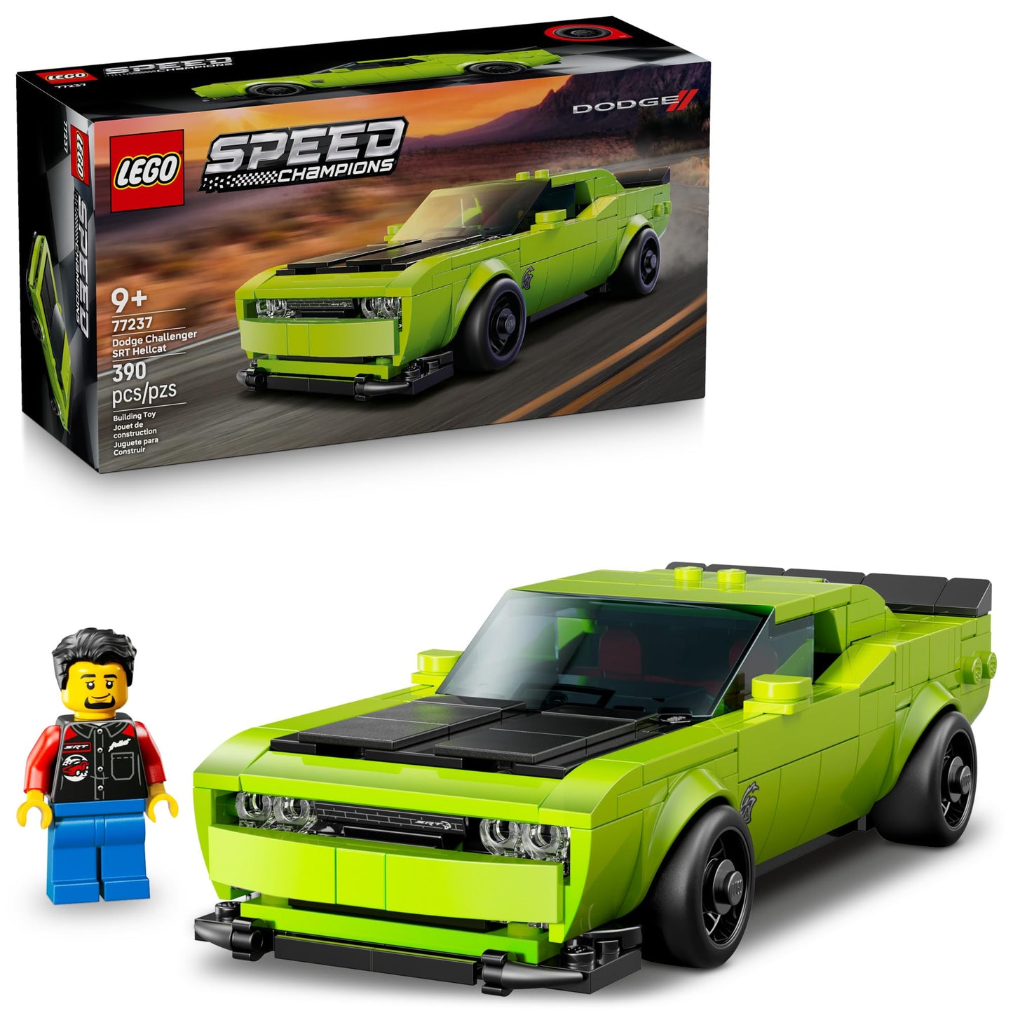 LEGO Speed Champions Dodge Challenger SRT Hellcat Sports Car Toy - Building Set for Learning, Play and Display - Kids Toy for Boys and Girls, Ages 9+ - Birthday Gift Idea for Race Car Fans - 77237 🍁 All In One Marketplace Canada
