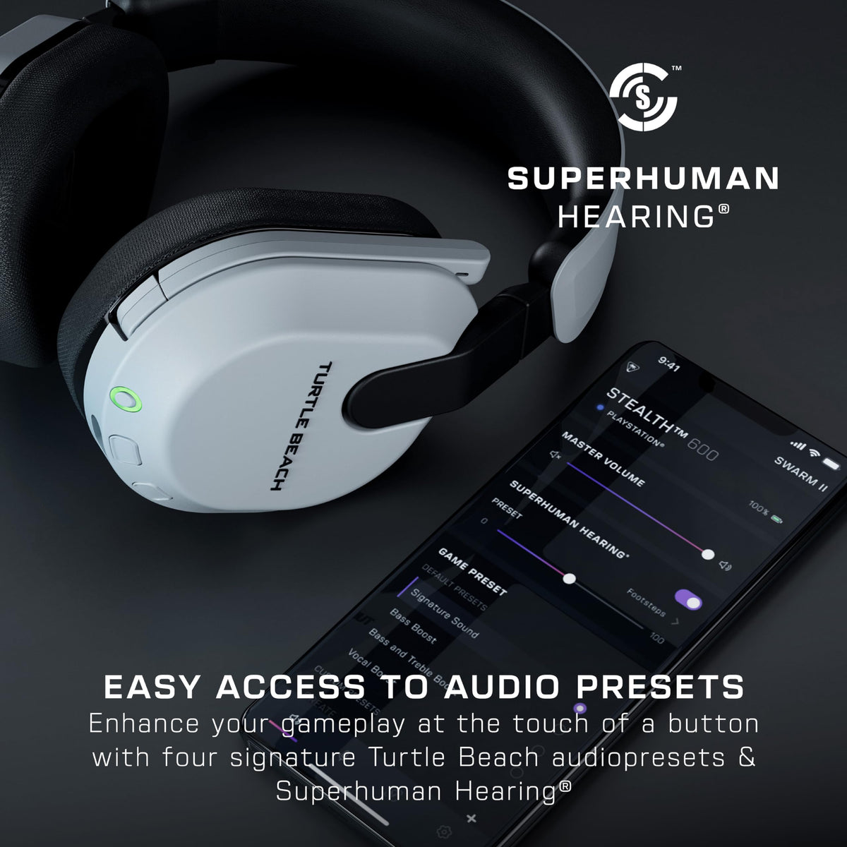 Turtle Beach Stealth 600 Wireless Multiplatform Amplified Gaming Headset for PS5, PS4, PC, Nintendo Switch & Mobile – Bluetooth, 80-Hr Battery, Noise-Cancelling Flip-to-Mute Mic, 50mm Speakers – White 🍁 All In One Marketplace Canada