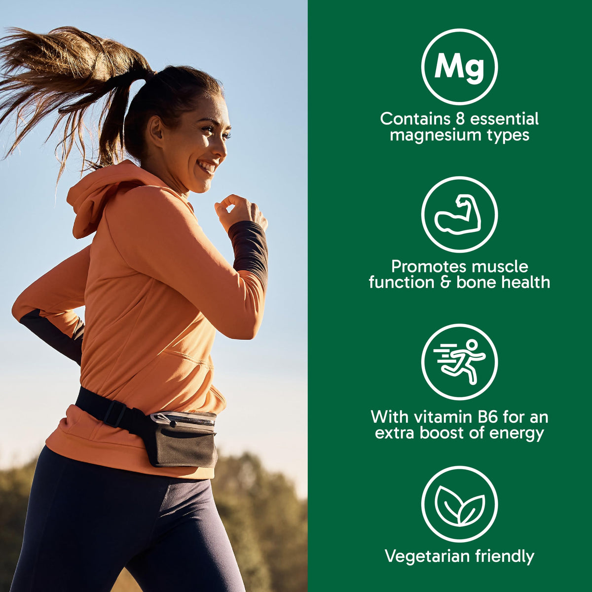 Organika Canadian-Made 8-In-1 Magnesium - 212mg Synergystic Magnesium Complex with Vitamin B6 to Support Muscle Function, Bone Health, Energy, and Cardiovascular Health | 90vcaps, 45 Servings 🍁 All In One Marketplace Canada