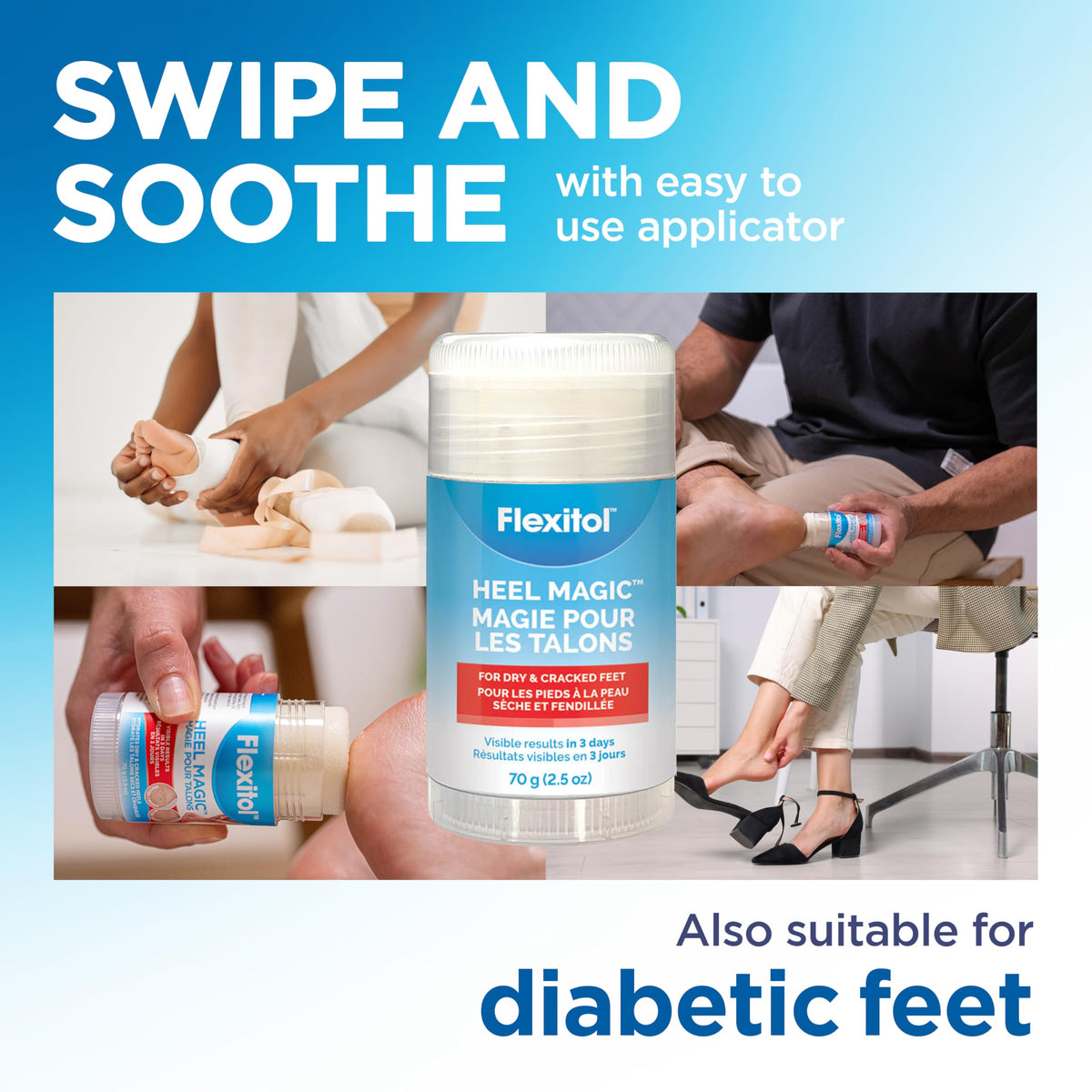 Flexitol Heel Magic for Treating Cracked and Dry Heels (70g) 🍁 All In One Marketplace Canada