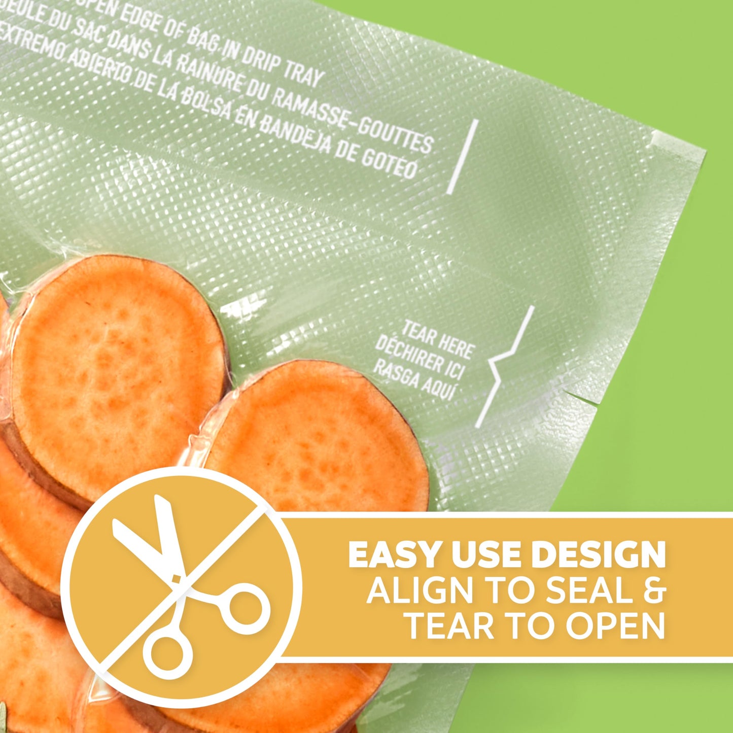 FoodSaver Quart Pre-Cut Vacuum Seal Bags (946 mL), Easy Use, Align to Seal and Tear to Open Vacuum Sealer Food Storage Bags, 43 Pack 🍁 All In One Marketplace Canada