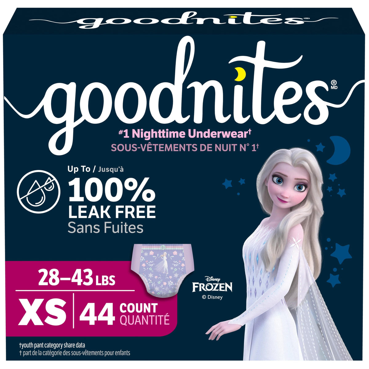 Huggies Goodnites Training Pants, Girls Bedwetting NightTime Underwear, Size XS, 28-43 lbs, 44 Count, Giga Pack 🍁 All In One Marketplace Canada