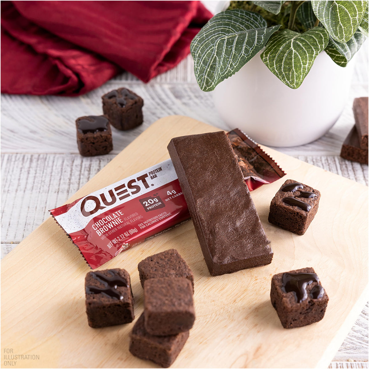 Quest Nutrition Chocolate Brownie Flavour Protein Bar, High Protein, High Fibre, Low Sugar, Keto Friendly, 20g Protein, 1g Sugar, 12ct 🍁 All In One Marketplace Canada