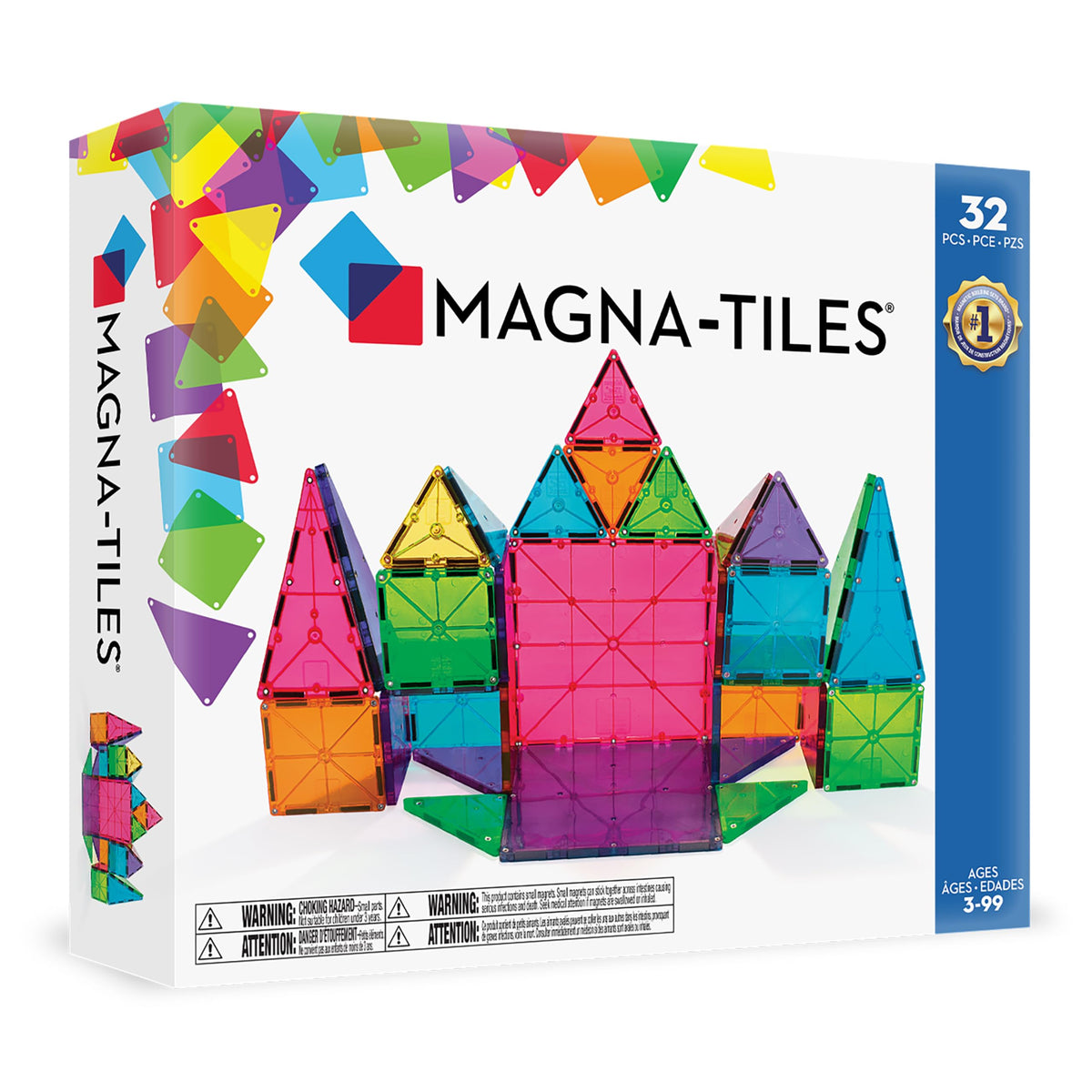 Magna-Tiles 02132 Clear Colors 32 Piece Set by Valtech Since 1997 🍁 All In One Marketplace Canada