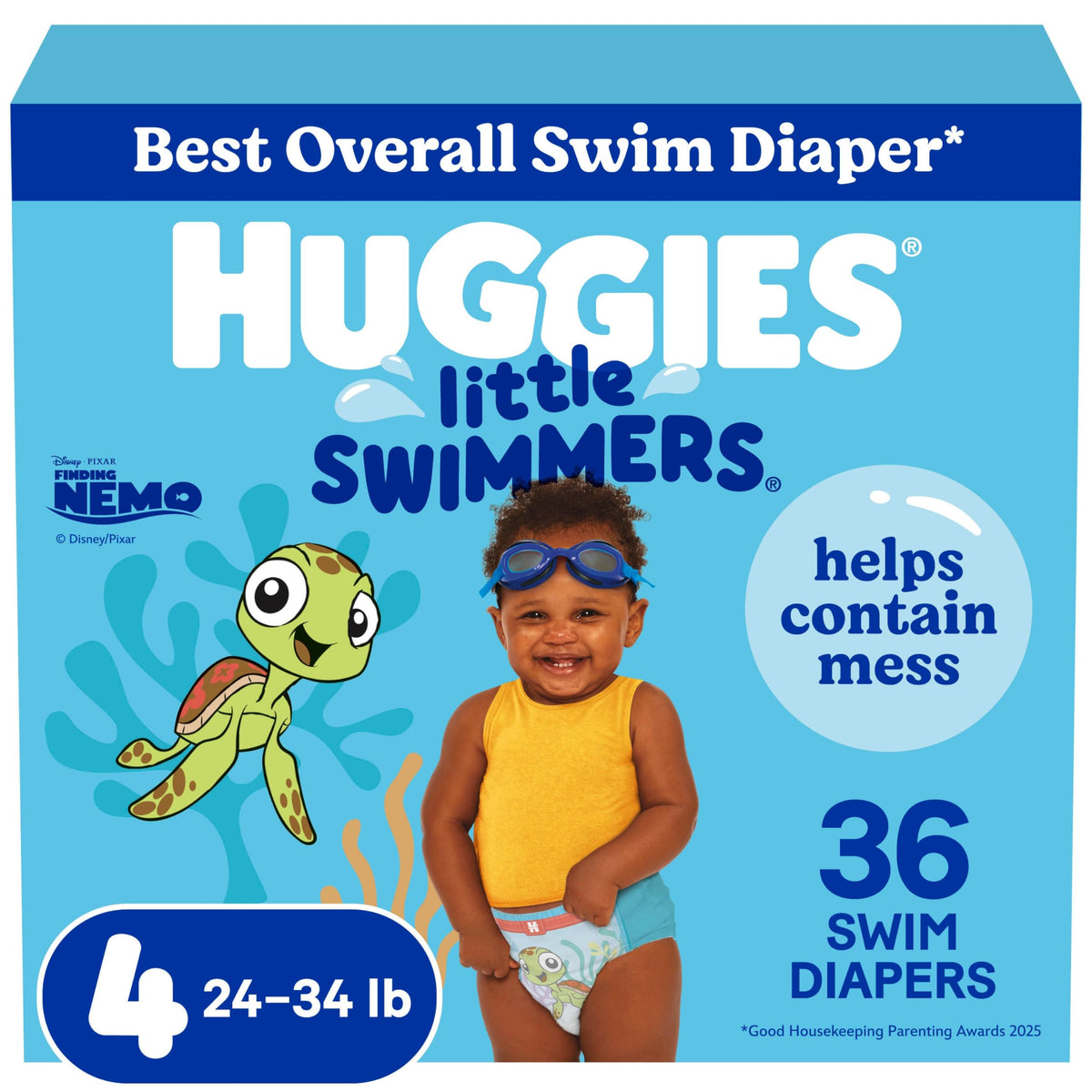 HUGGIES Disposable Swim Diapers - Size 4 Medium, Huggies Little Swimmers, 36 ct 🍁 All In One Marketplace Canada
