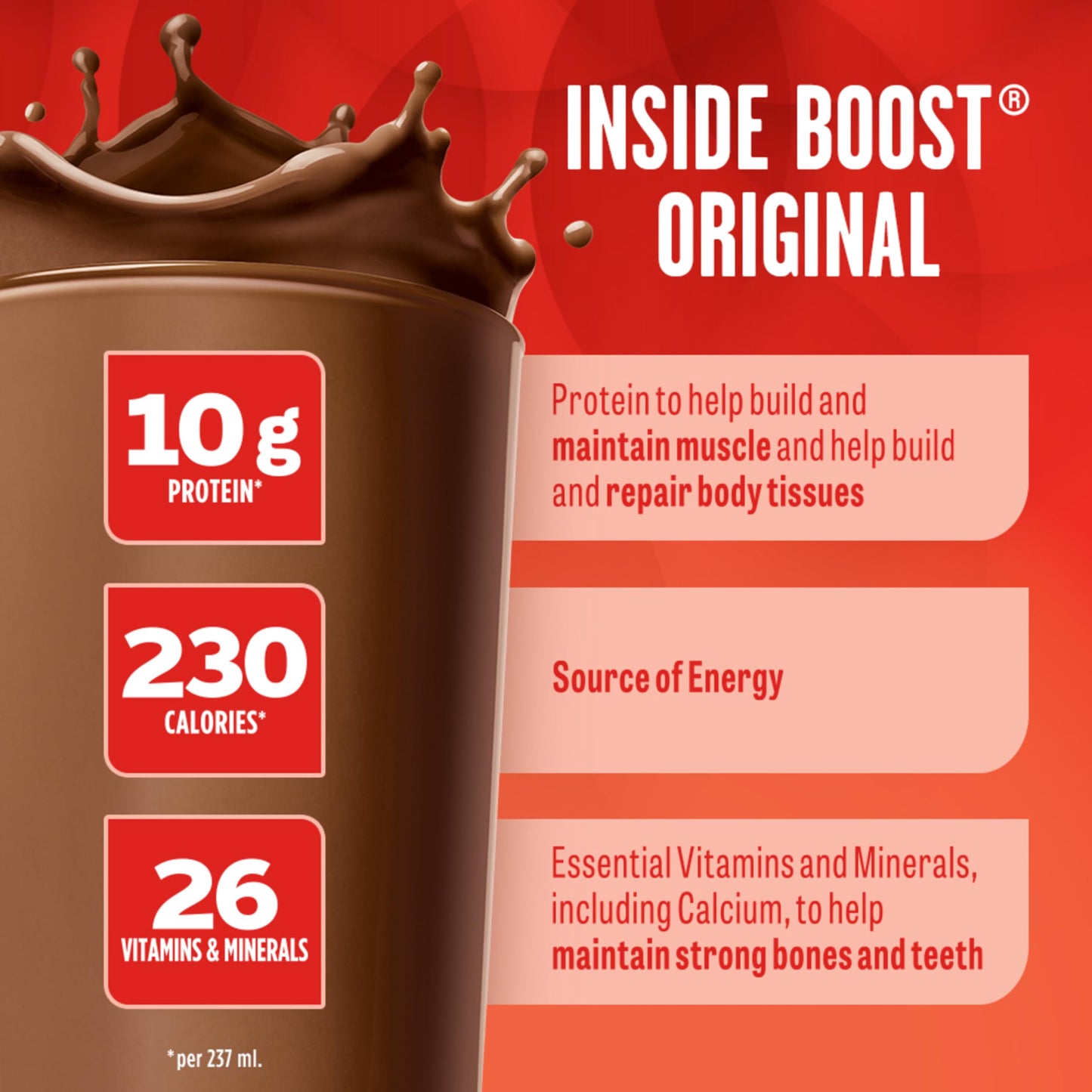 BOOST Original Meal Replacement Drink, 6x237ml Variety Pack, Case Pack of 4, Packaging May Vary 🍁 All In One Marketplace Canada