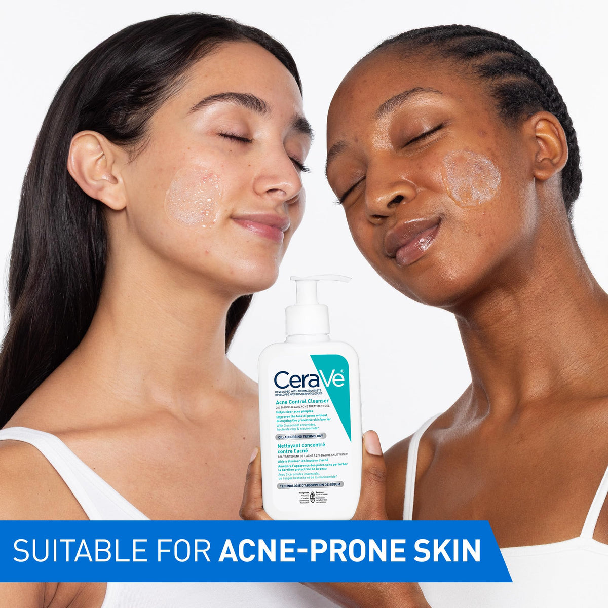 CeraVe Acne Face Wash, 2% Salicylic Acid Cleanser with Purifying Clay & Niacinamide for Oily Skin and Blackheads, Fragrance-Free, Paraben-Free & Non-Comedogenic, 473 mL 🍁 All In One Marketplace Canada